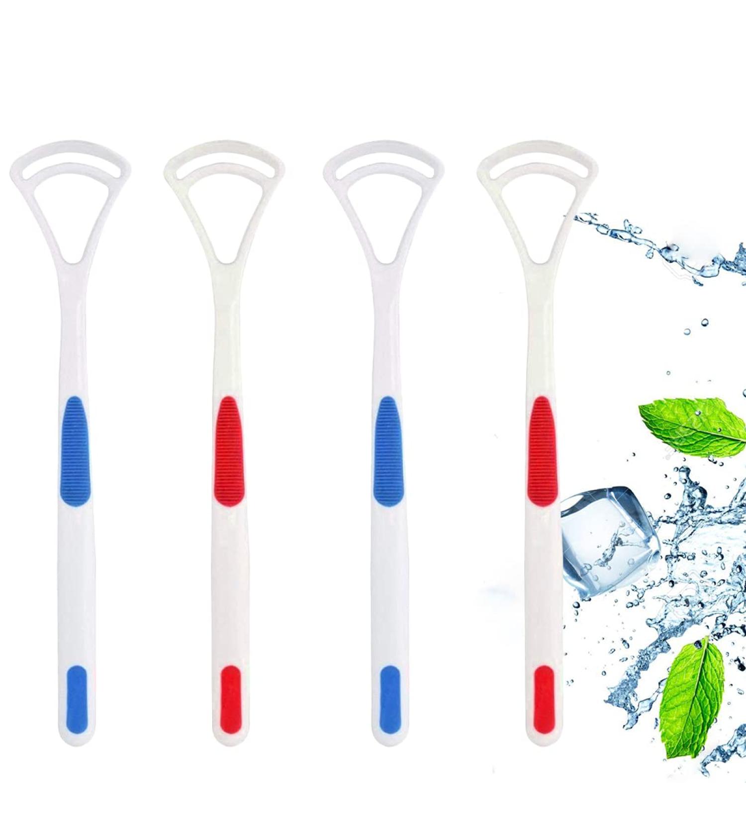 Nurpi Plastic Tongue Cleaner for Fresh Breath | Pack of 4 | Adults & Children - Made for People of India - Buy Online on GoSupps.com