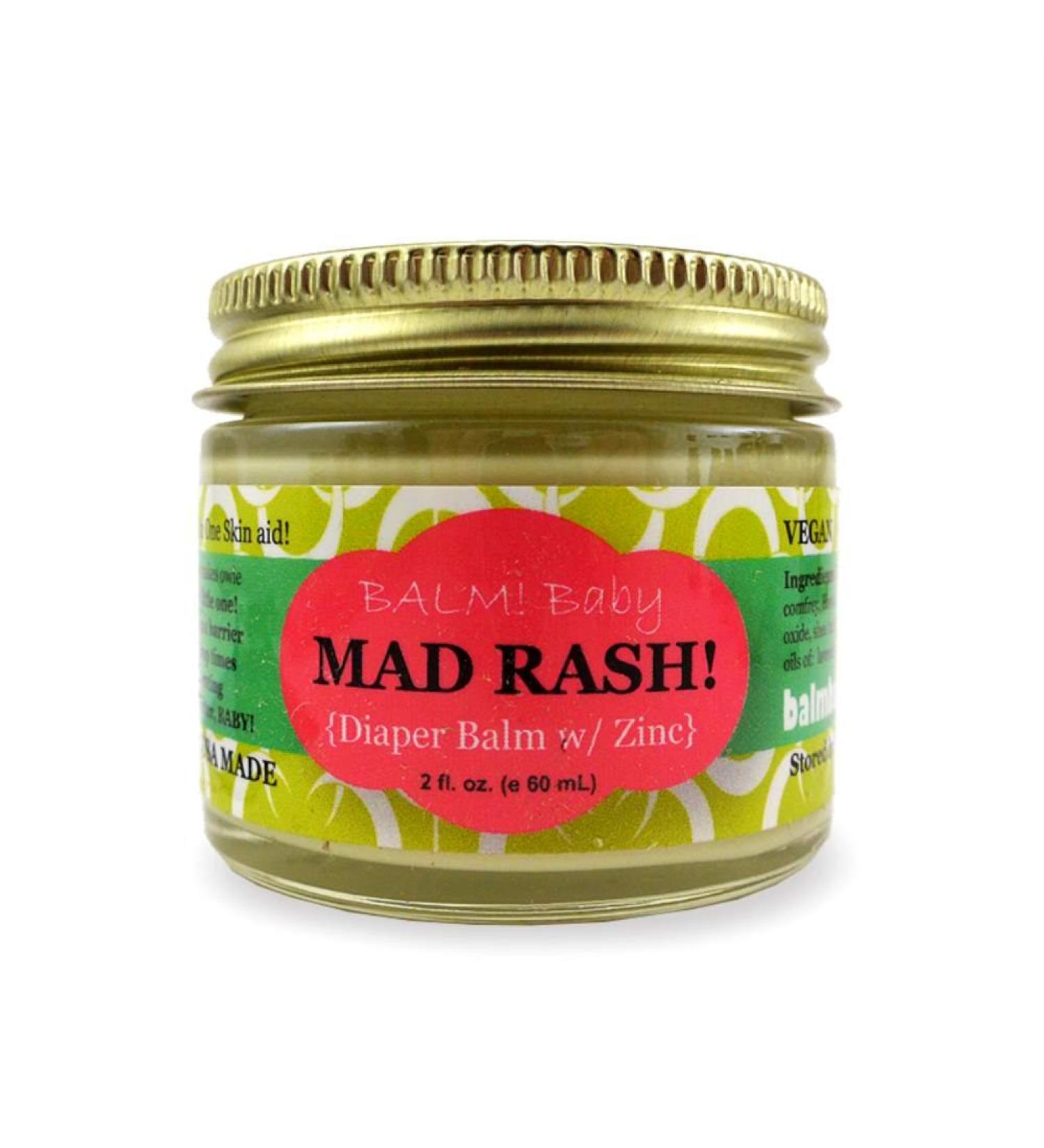 BALM! Baby MAD Rash Zinc Diaper Rash Balm & Skin Aid - 2 oz Glass Jar - Buy Online on GoSupps.com