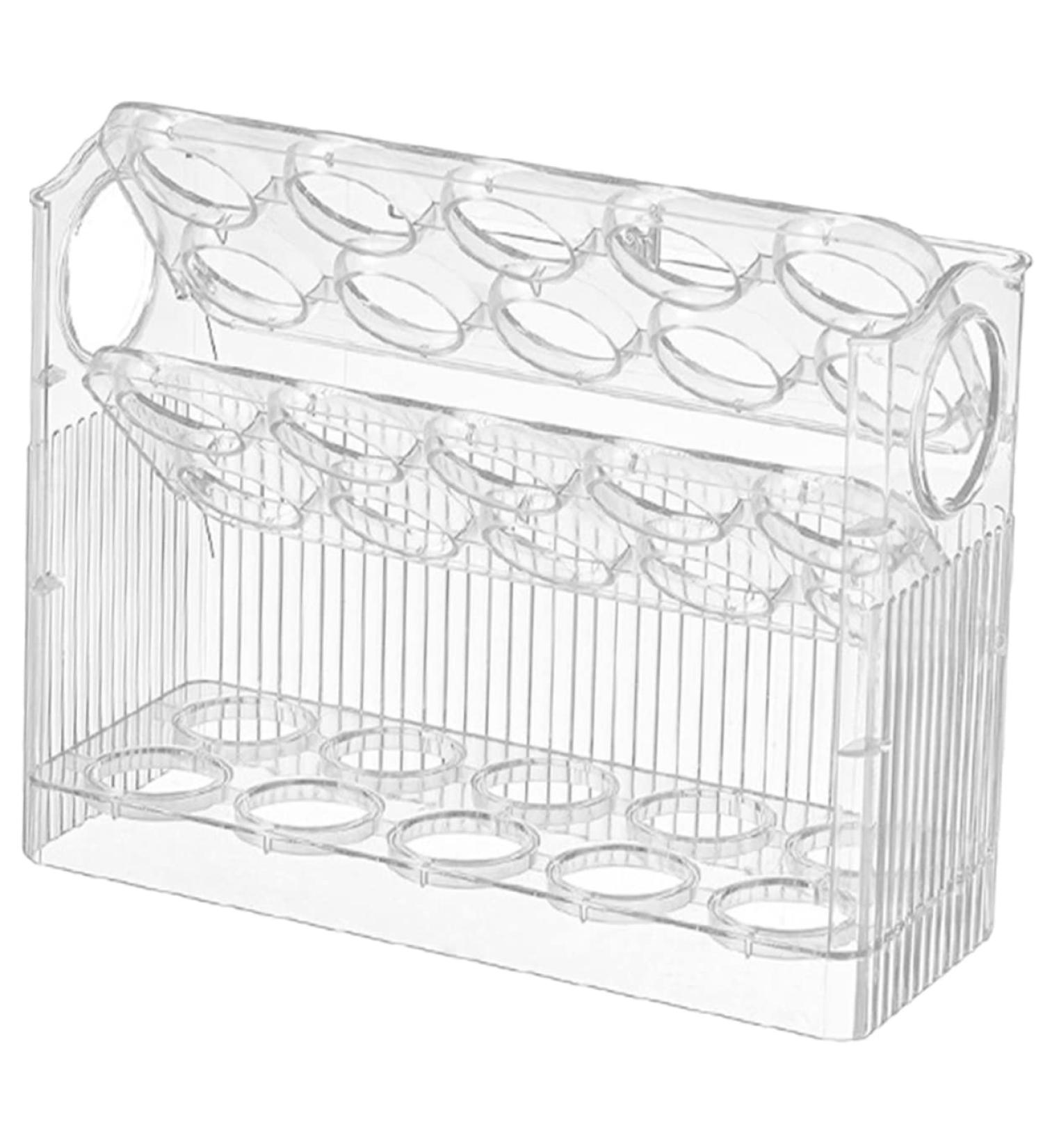 GRIRIW Fridge Egg Holder Egg Storage Box Mini Drawer Space Savers Organizers Plastic Household Egg Holder Egg Rack Dedicated - Buy Online on GoSupps.com