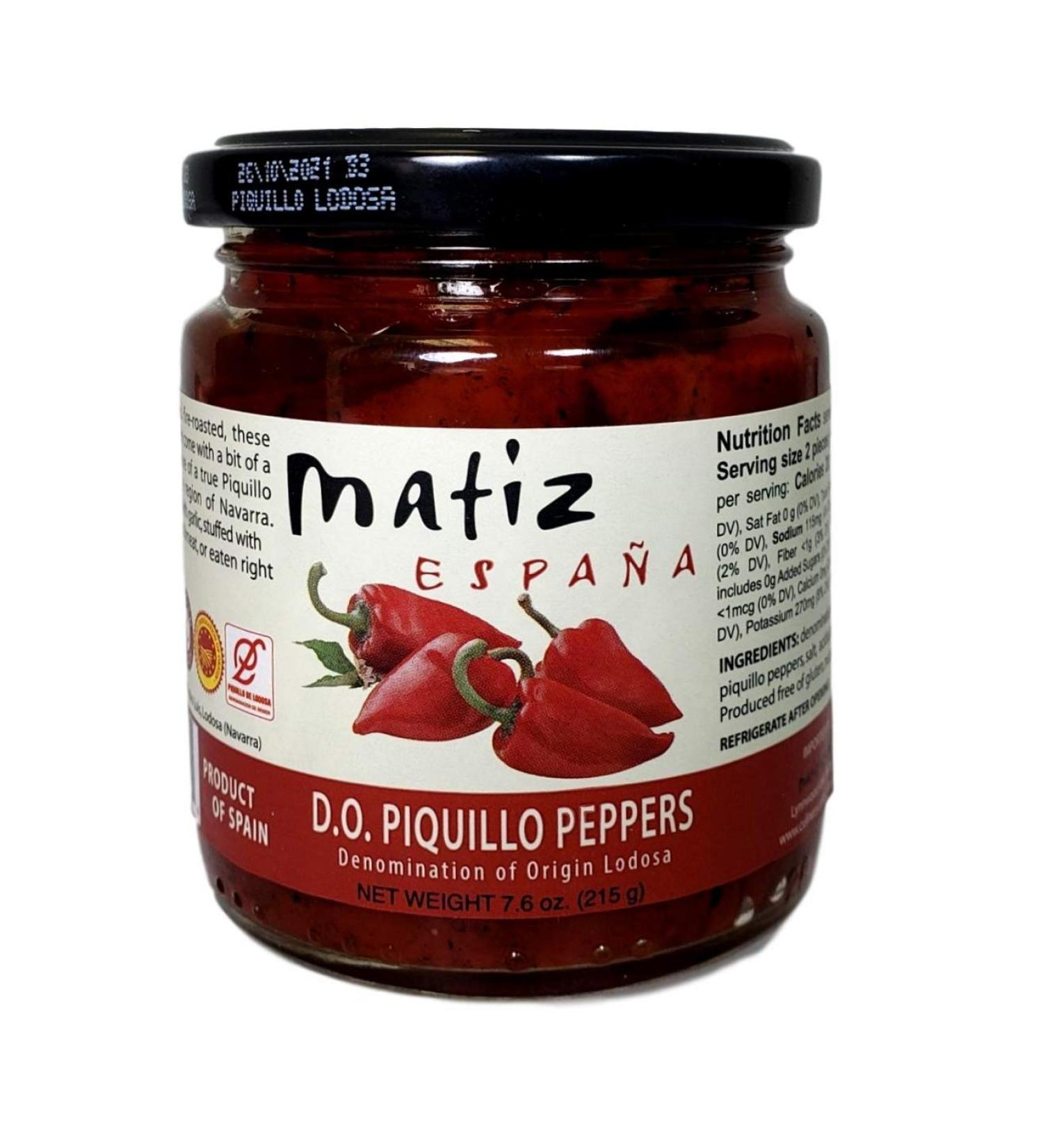 Matiz Espana Piquillo Peppers Denomination of Origin Lodosa - 7.6 oz Jar - Buy Online on GoSupps.com