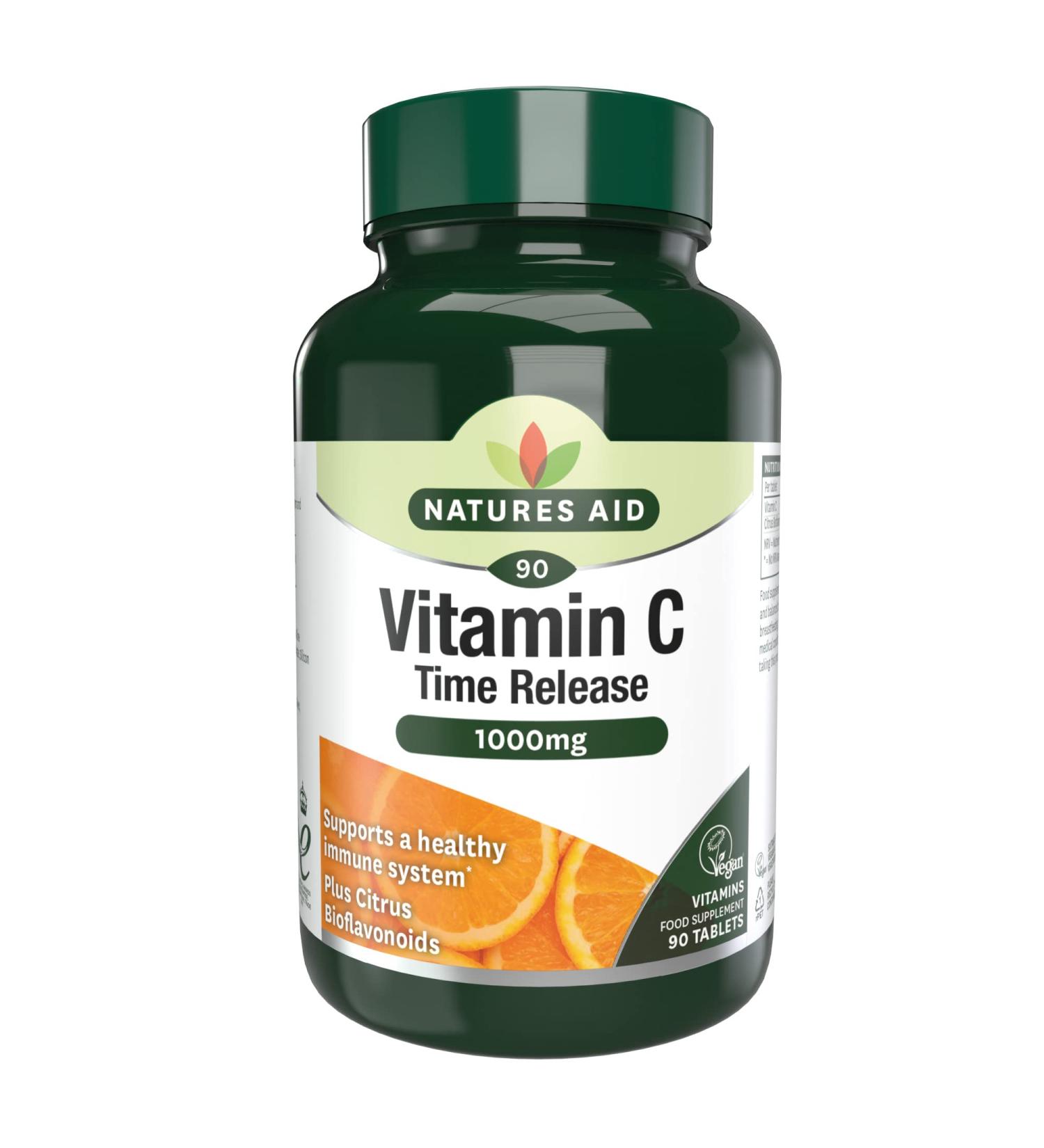 Natures Aid Lot de 90 comprim s d'agrumes lib ration prolong e de vitamine C 1000 mg 90 unit (Lot de 1) - Buy Online on GoSupps.com
