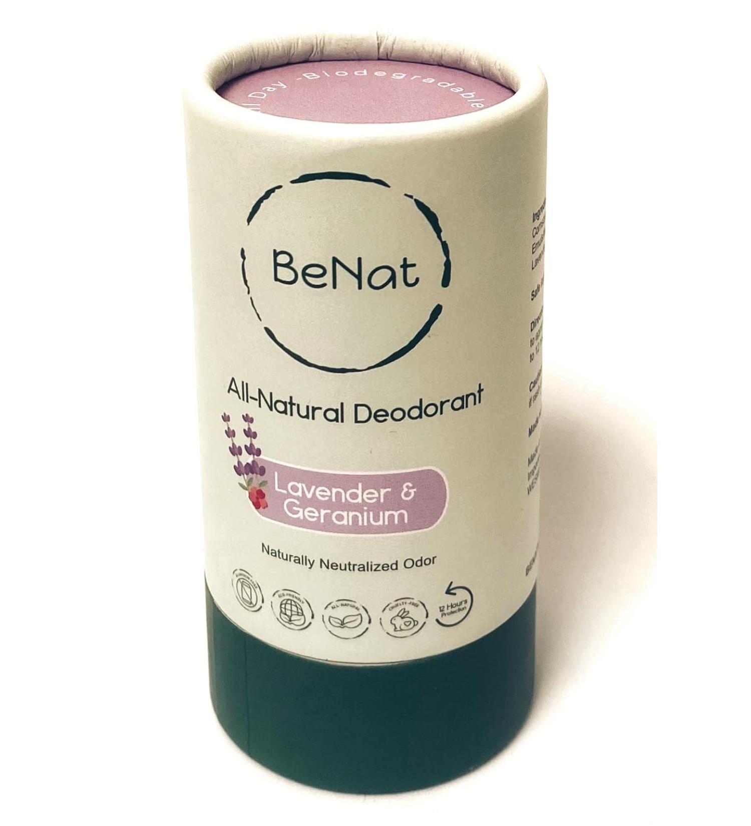 All Natural Deodorant Plastic Free For Women & Men Lavender & Geranium Aluminum Free Gluten Free & Cruelty Free 24 Hour Long Lasting Protection Zero Waste Eco Friendly Products 3oz - Buy Online on GoSupps.com