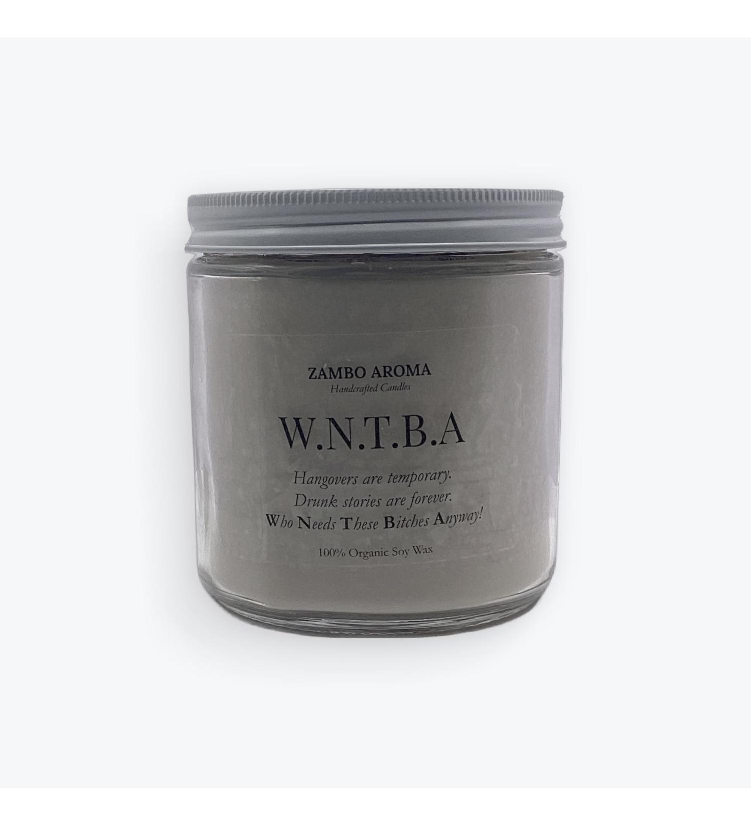 W.N.T.B.A Candle | 100% Soy Wax Masculine Scented | Handmade by Zambo Aroma - Clean & Spicy Fragrance for a Unique Experience - Buy Online on GoSupps.com
