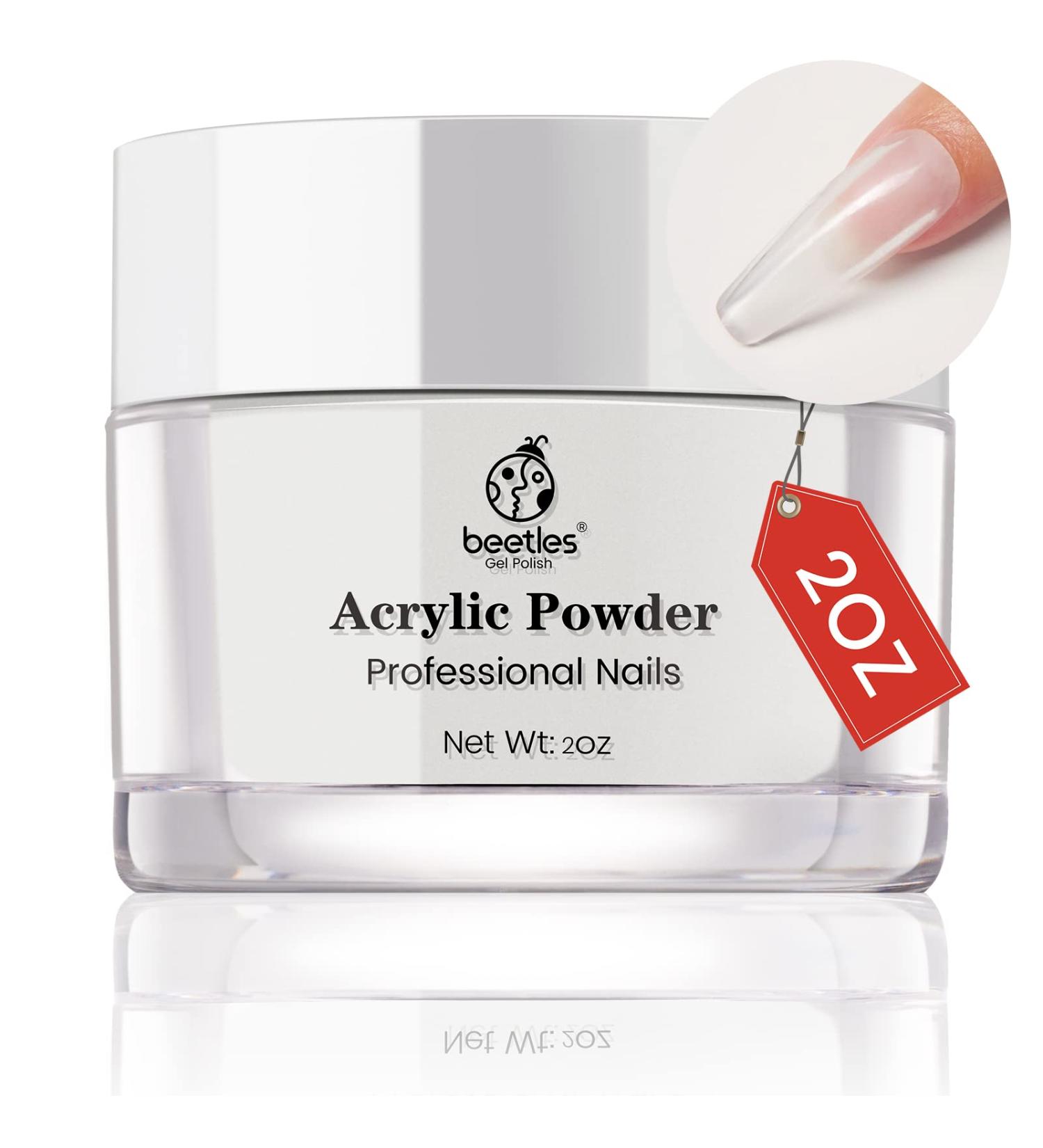 Beetles Clear Acrylic Nail Powder 2 Oz - Professional Nail Art Supplier - Large Capacity 2 Ounce (Pack of 1) - Buy Online on GoSupps.com