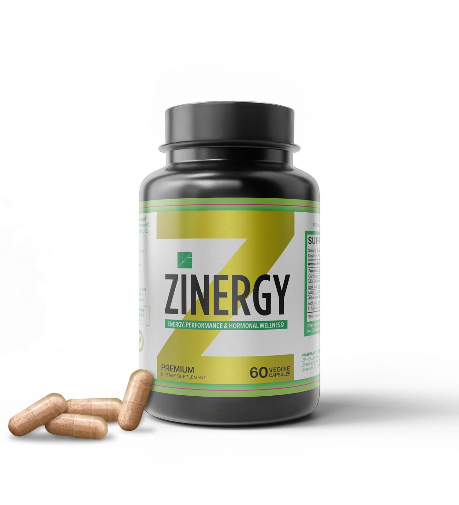 Dr. Zisman ZINERGY - All-Natural Energy & Performance Booster for Men & Women | Premium 60 Capsules - Buy Online on GoSupps.com