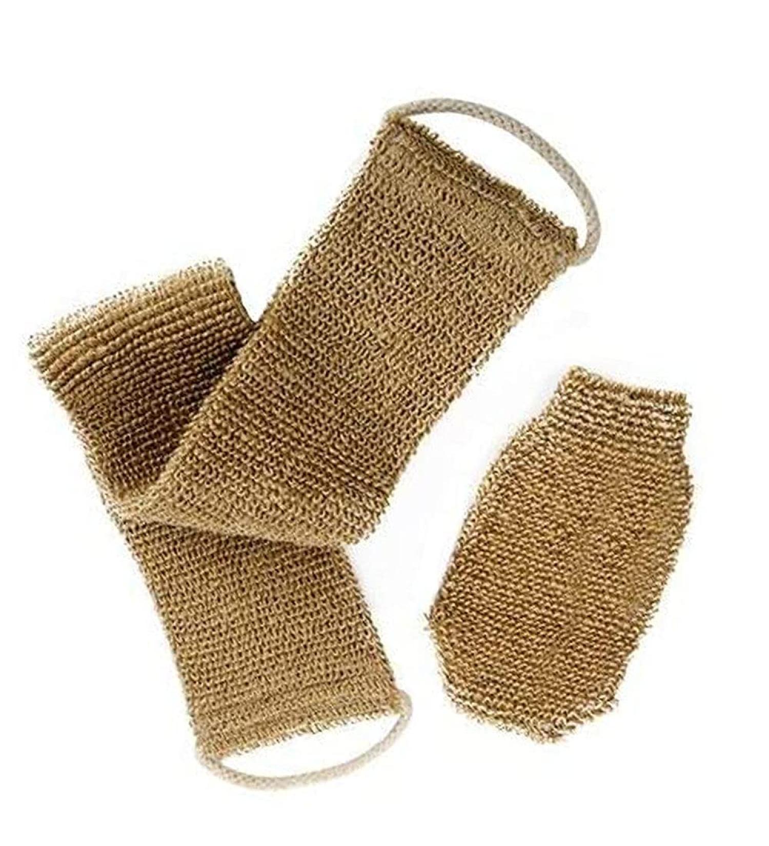 Back Scrubber - Hemp Body Brush & Mitt for Men & Women | Exfoliating Back Cleaning Tool - Buy Online on GoSupps.com