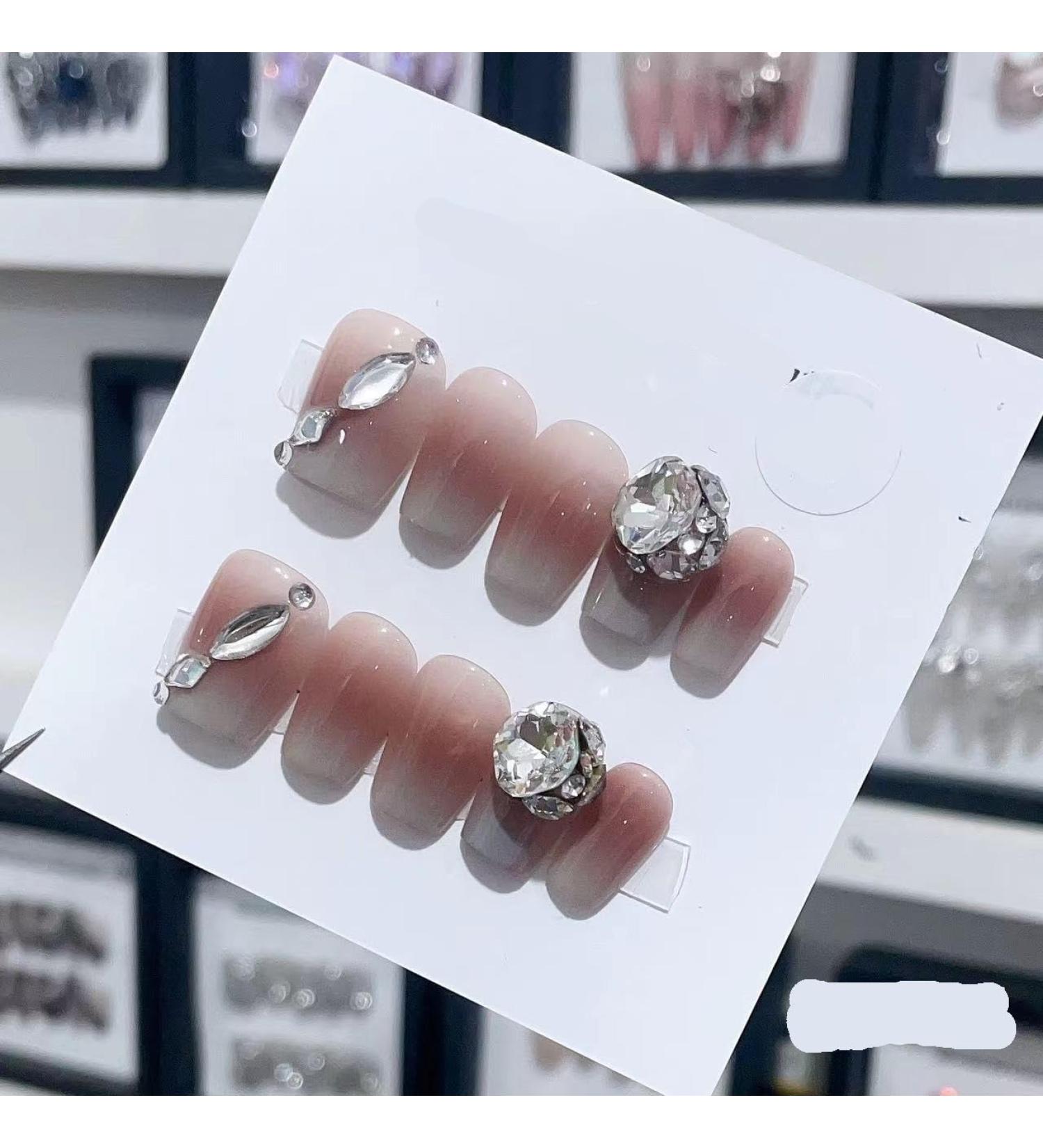 Handmade Long and Short Nail Patches for Artificial Nail Enhancement(Color:19574 Size:XS) - Buy Online on GoSupps.com