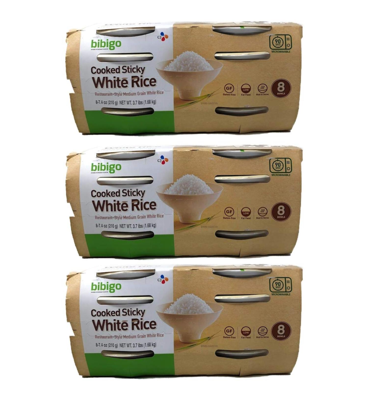 Bibigo Restaurant-Style Sticky White Rice 8 Bowls (PACK OF 3) - Buy Online on GoSupps.com
