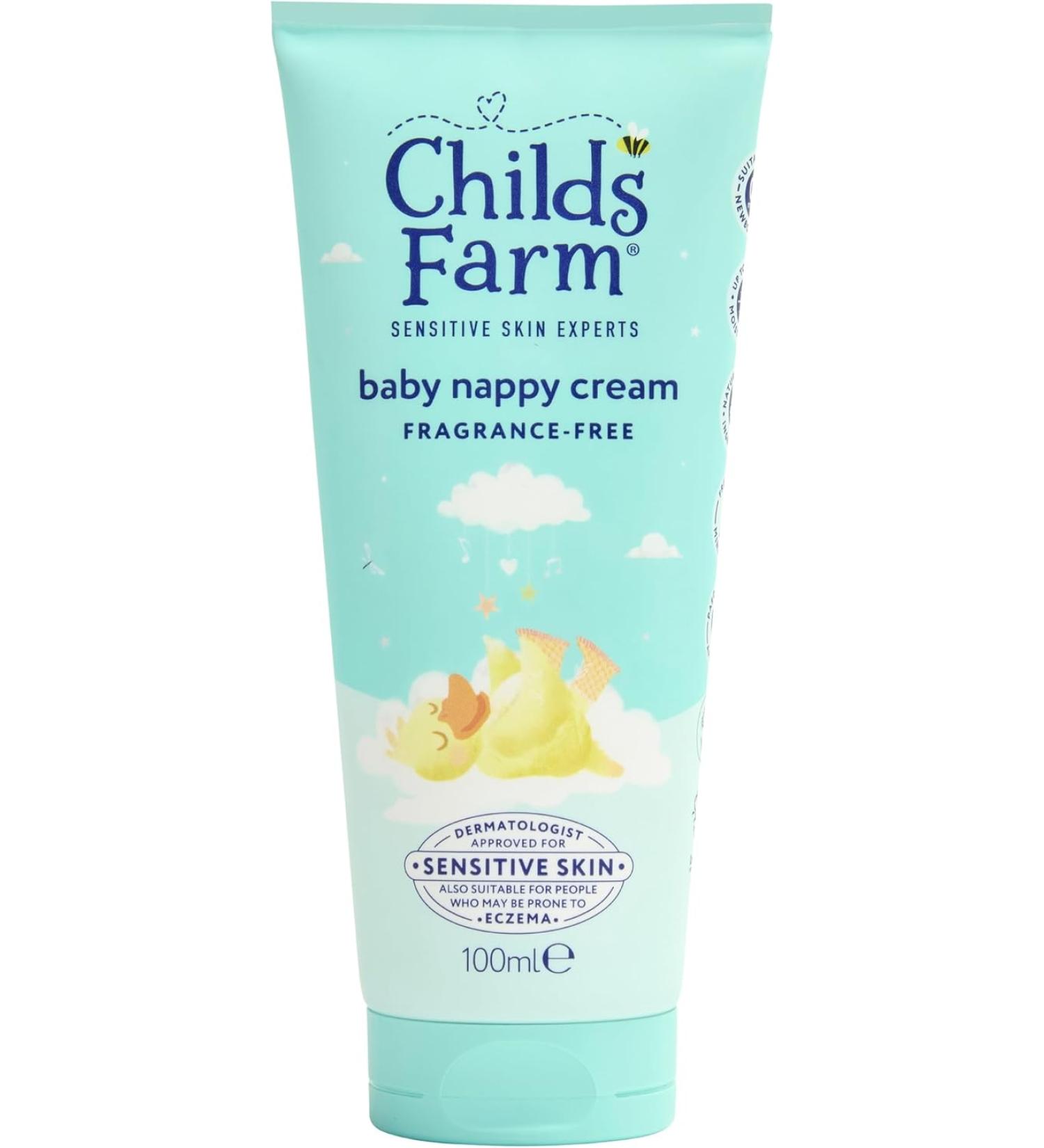 Childs Farm Baby Nappy Cream Fragrance Free Moisturising & Hydrating Suitable for Newborns with Dry Sensitive & Eczema prone Skin - 3.3 Oz - Buy Online on GoSupps.com