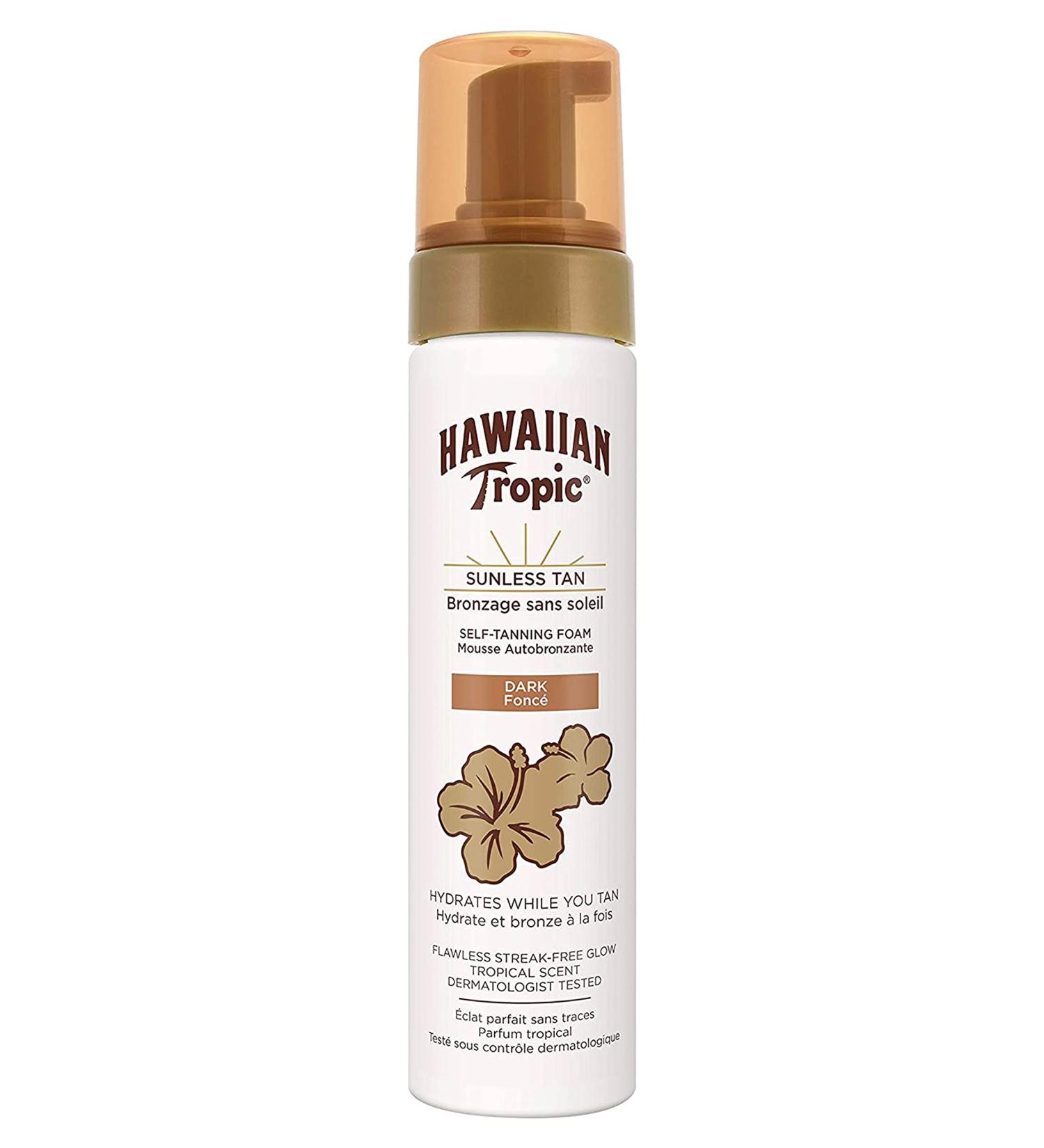 Hawaiian Tropic Self-Tanning Foam Dark 200ml | Natural Tan Fast-Drying Formula - Shop Now! - Buy Online on GoSupps.com