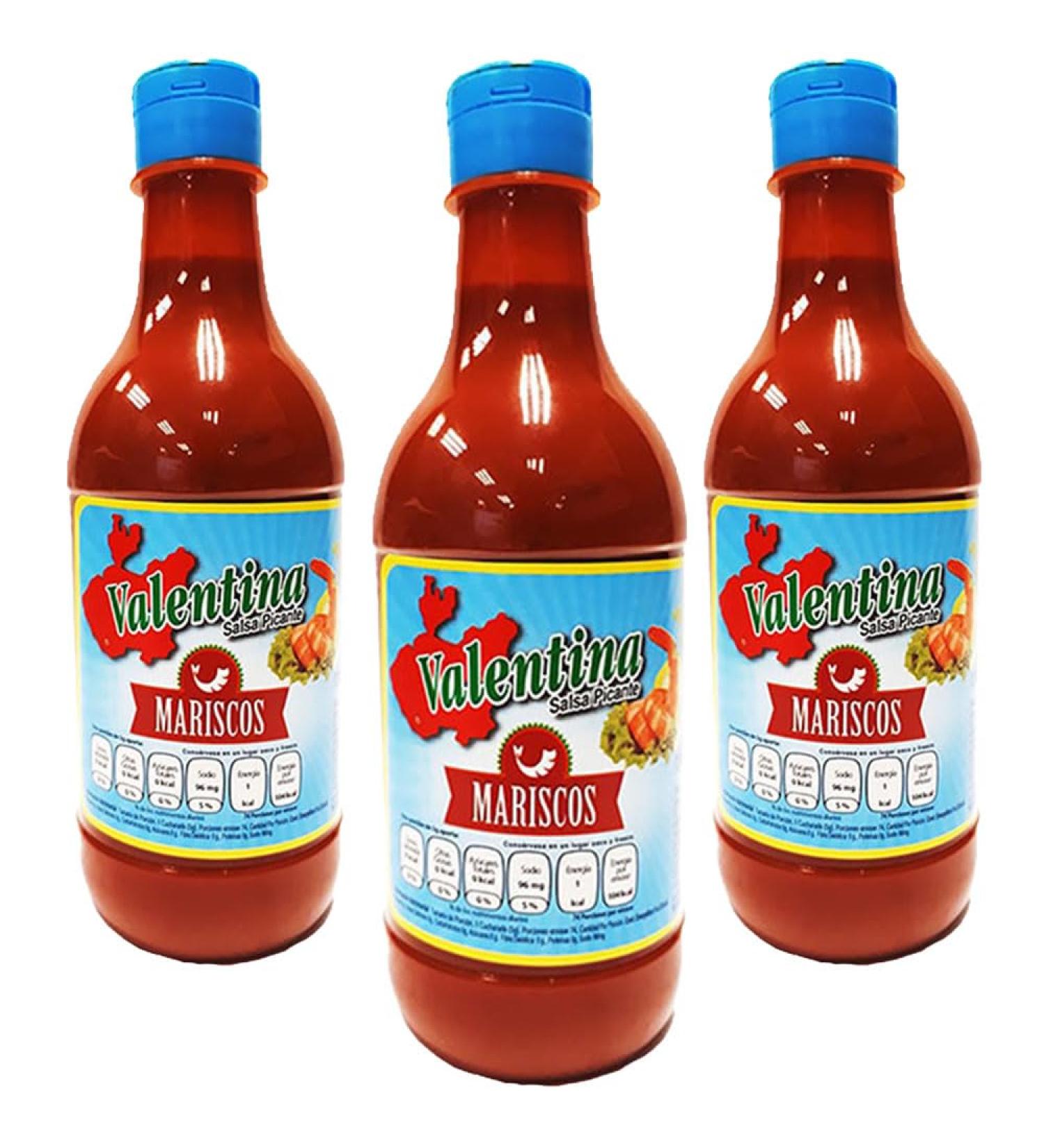 Valentina Mariscos 370ml (Pack 3) / Mexican Salsa Picante Medium Hot Sauce for Seafood - Buy Online on GoSupps.com