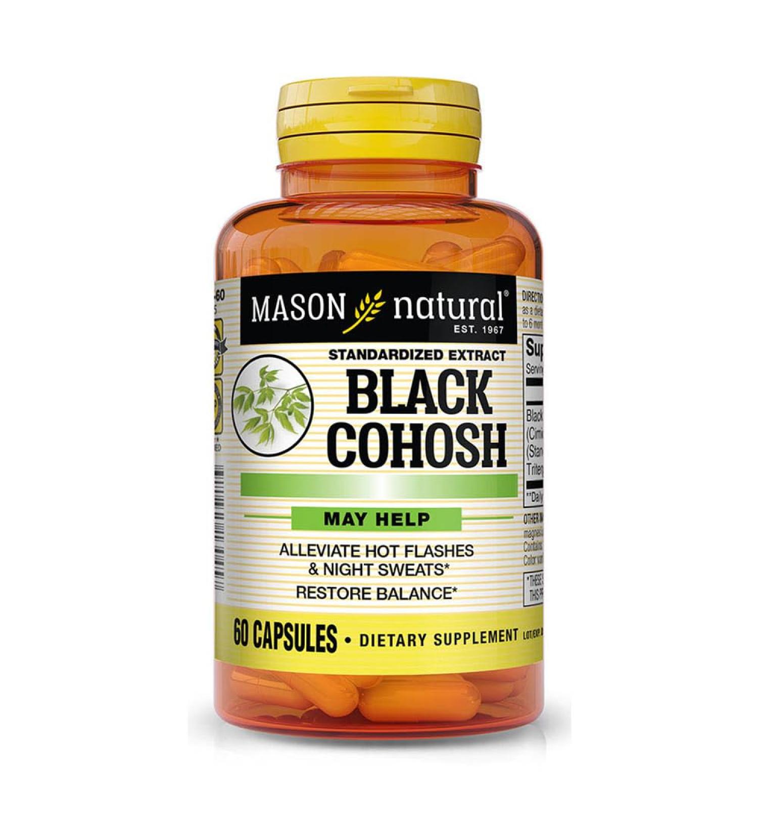 MASON NATURAL Black Cohosh Standardized Extract 60 Capsules (40 mg per Capsule)