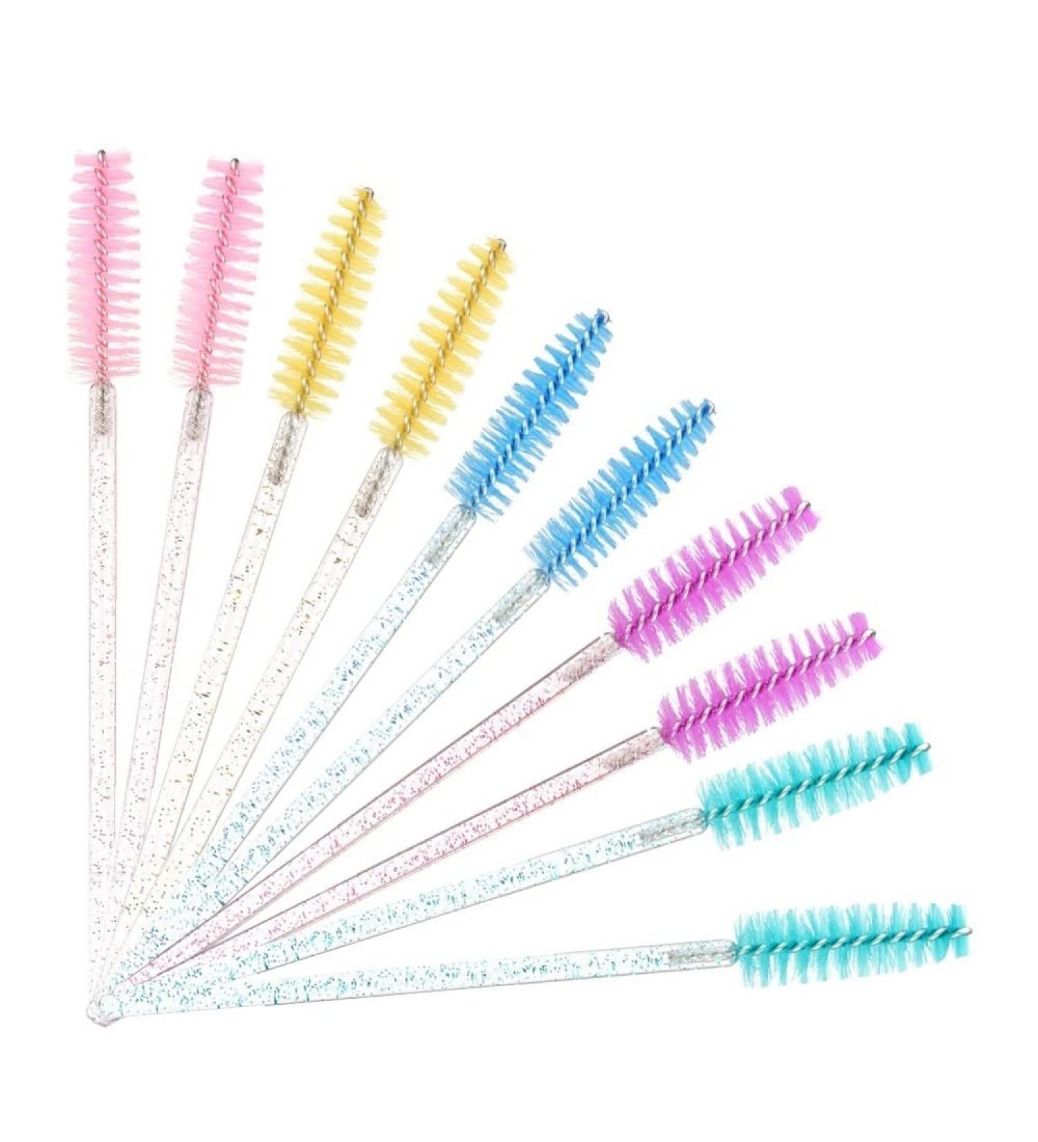 50 Pcs Disposable Mascara Wands Eyelash Brush Spoolies - Multicolour | Eyebrow & Eye Lash Extension Tool - Buy Online on GoSupps.com