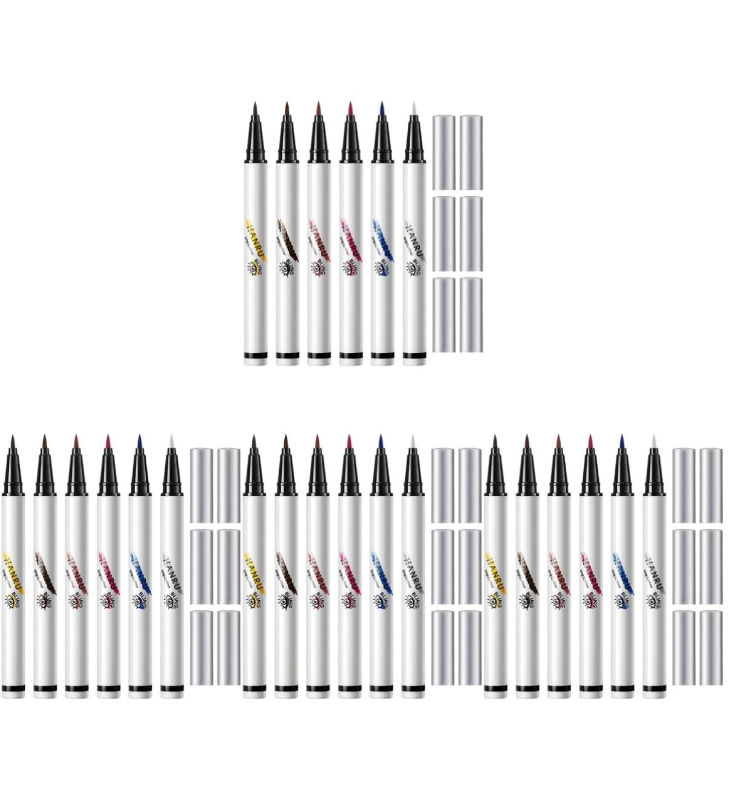 Healvian 24 Pcs 4 in One Makeup Pen Eyeliner Pen for Women White Eye Liner Pencils Lasting Eyeliner Abs - Buy Online on GoSupps.com