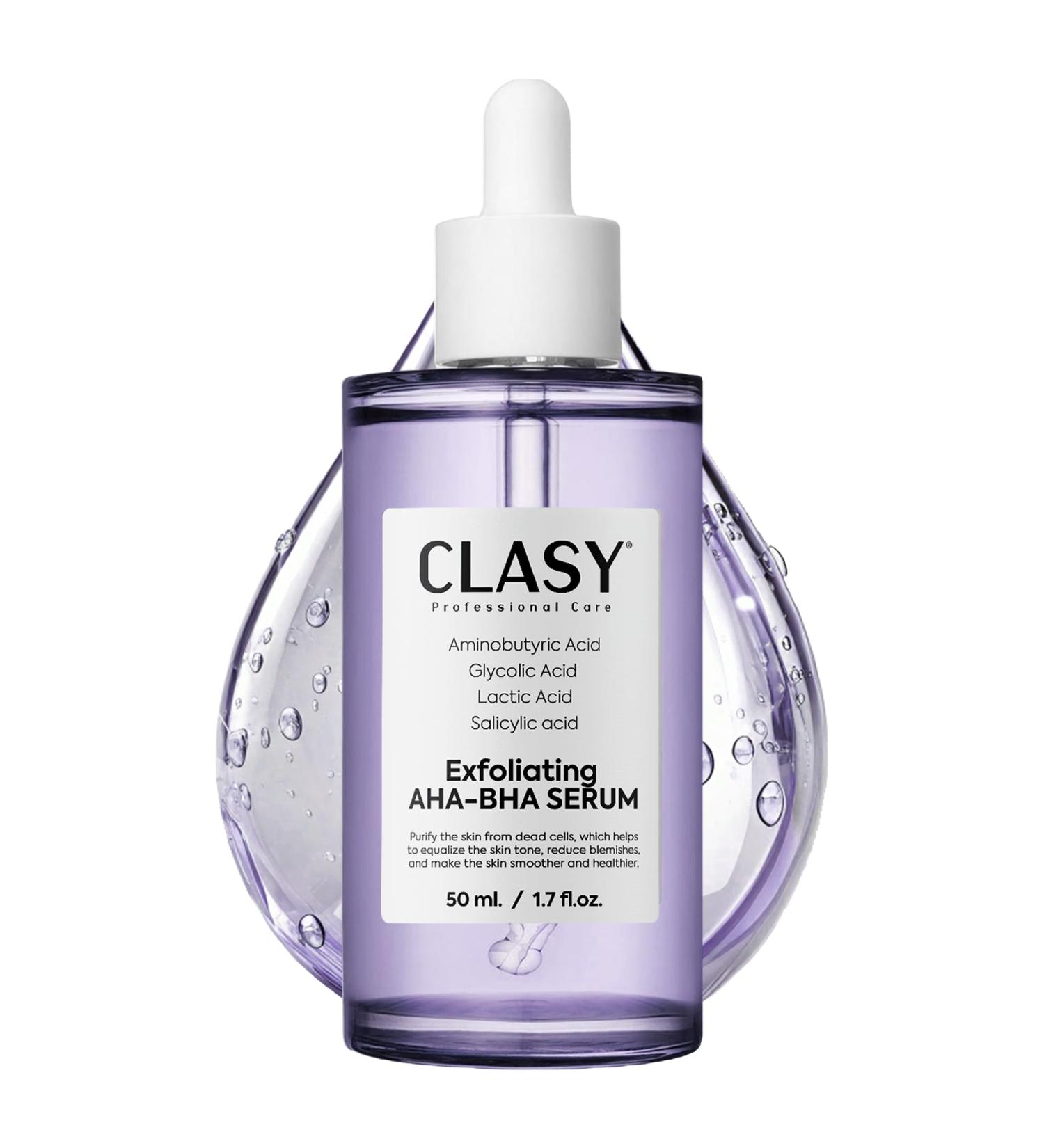 Clasy Care Aha Bha Peeling Serum Skin Tone Equalizing Exfoliating Serum with Salicylic & Glycolic Acid for Brightening & Anti-Aging 50 ml - Buy Online on GoSupps.com