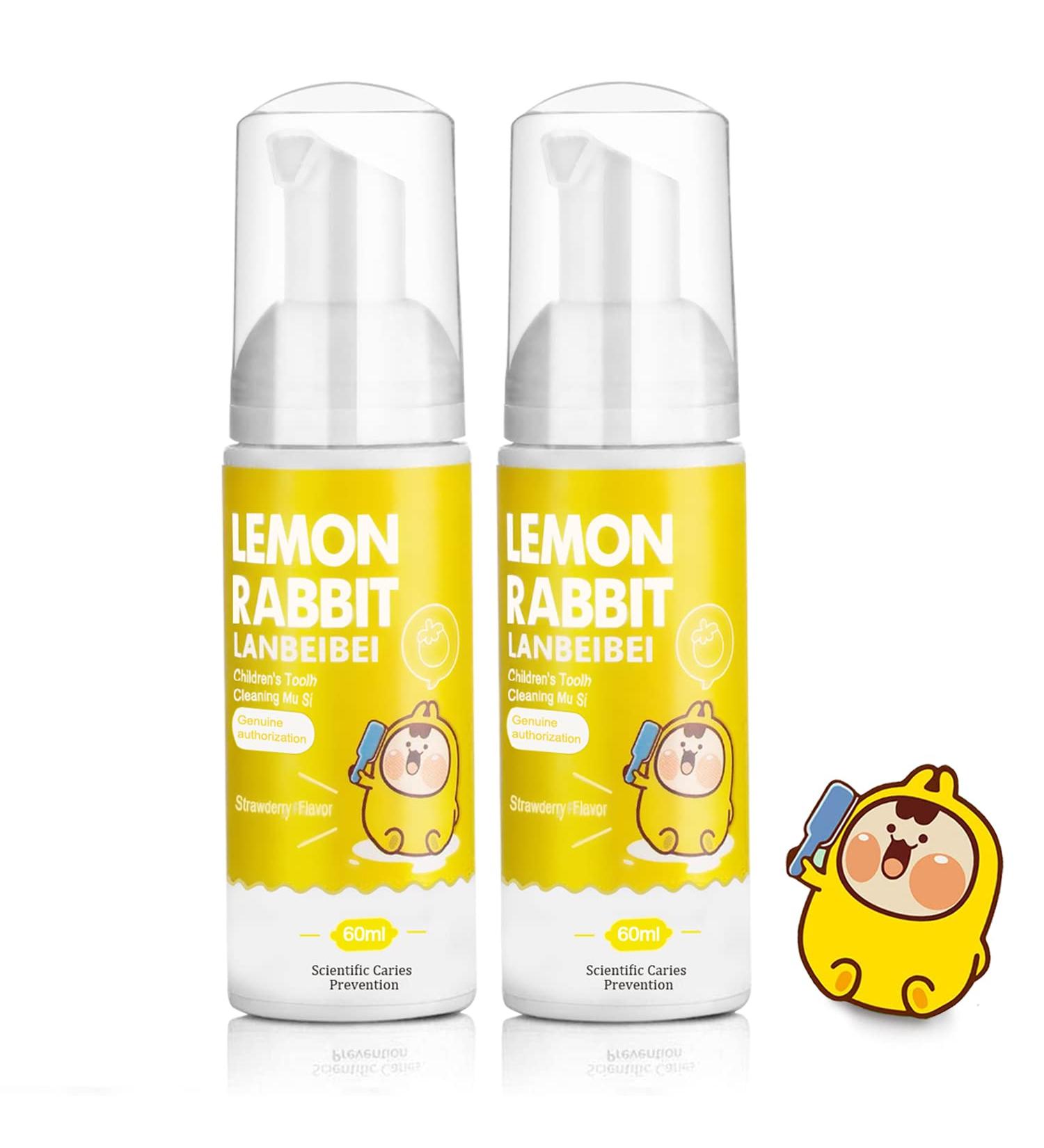 Lanbeibei Kids Foam Toothpaste Fluoride Free Natural Formula Strawberry Flavor 60ml 2Pack - Buy Online on GoSupps.com