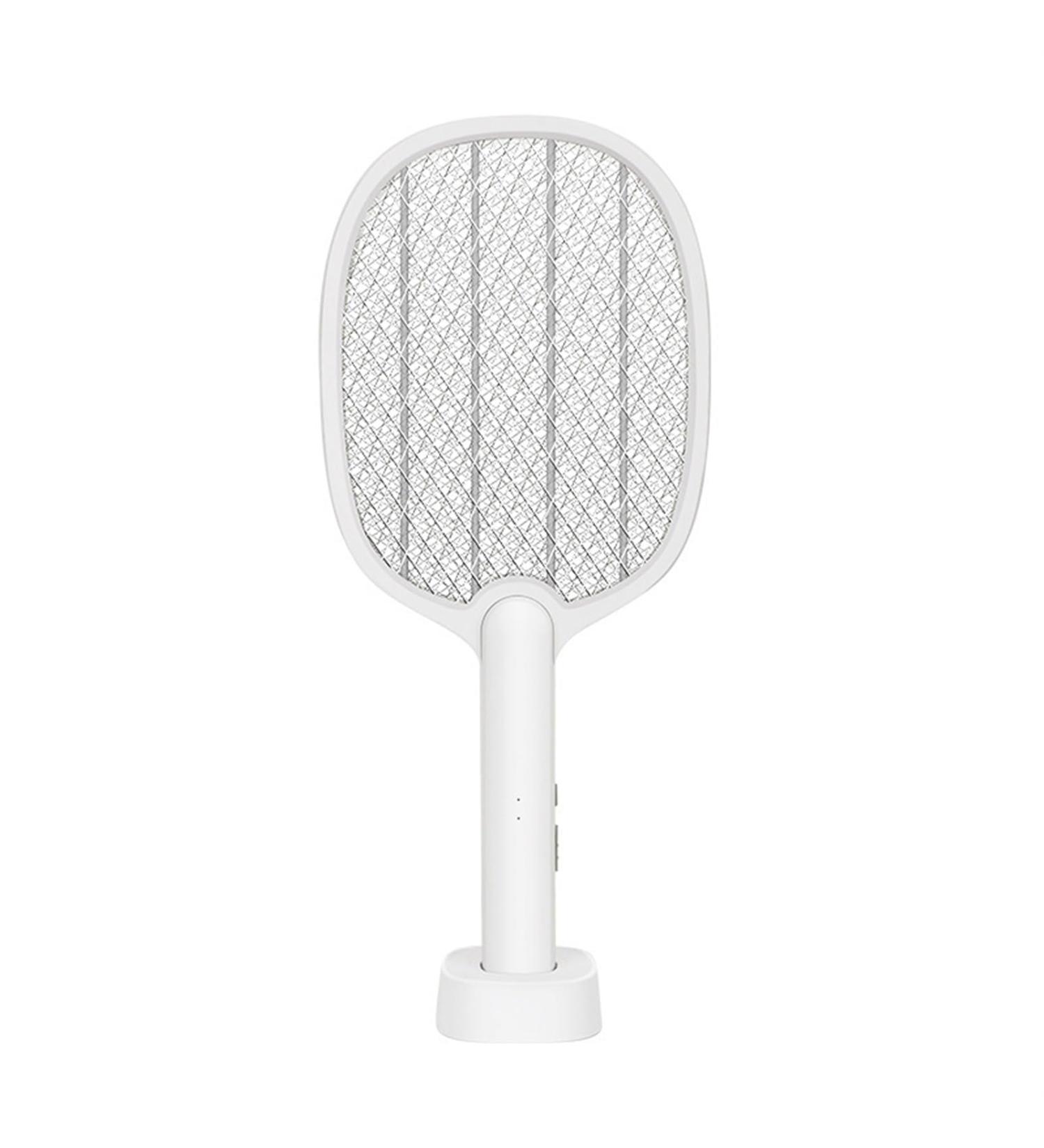 Electric Fly Swatter 3000V Bug Zapper Racket 2 in 1 Fly Swatter with 1200mAh Battery Rechargeable Mosquito Killer Lamp with 3 Layers Safety Mesh for Indoor and Outdoor - Buy Online on GoSupps.com