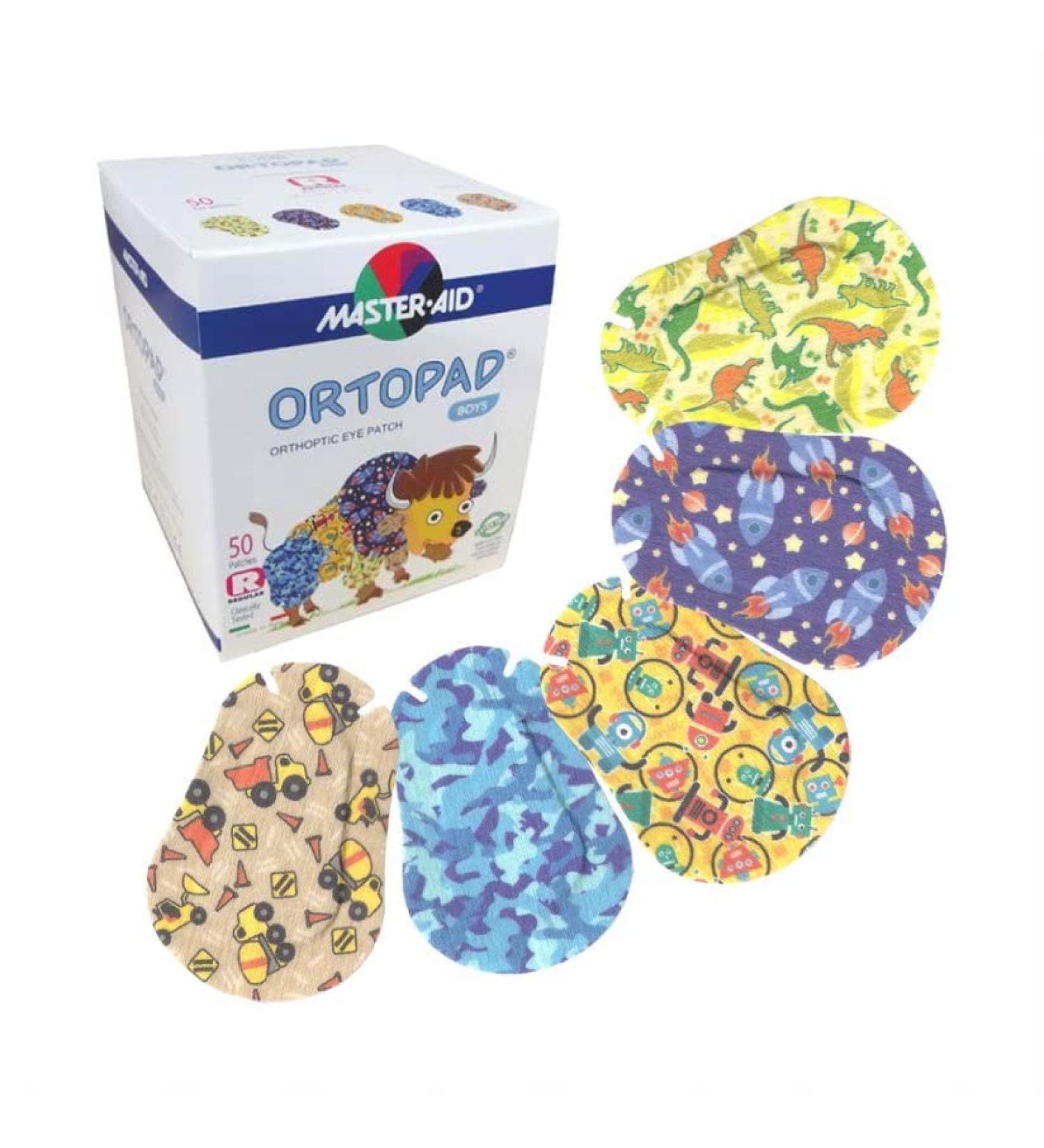 Ortopad Bamboo Boys Eye Patches 50/Box (Regular Size 4+ yrs) Blue Camo Pack