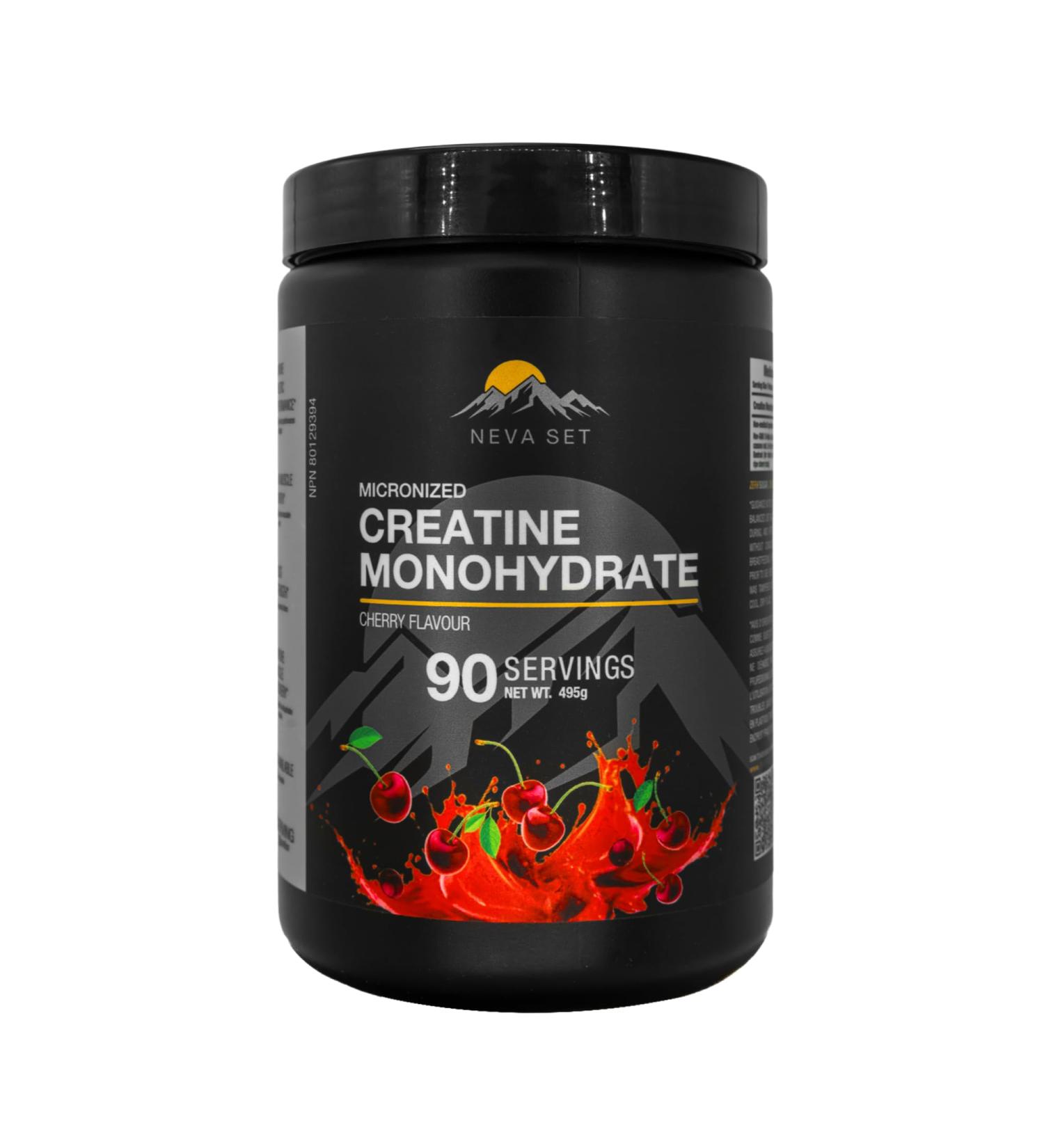 Micronized Creatine Monohydrate by NevaSet 3-Month Supply of 5000mg Creatine supplement for muscle growth increased strength enhanced energy improved athletic performance cognitive health. Cherry Cherry 1.09 Pound (Pac  - Buy Online on GoSupps.com