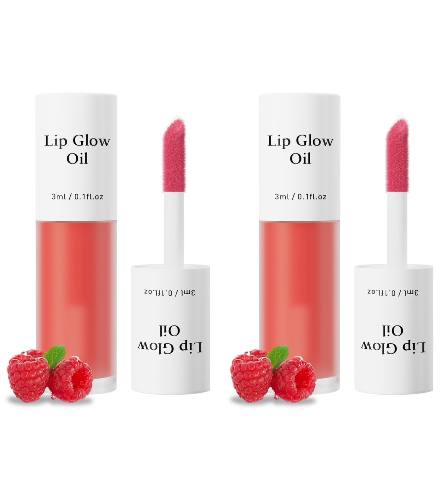 2-Piece Fruit Lip Oil Set (Colors May Vary) - Radiant Moisturizing Gloss for a Healthy Fuller Lip Appearance Raspberry One Size One Size Raspberry - Buy Online on GoSupps.com