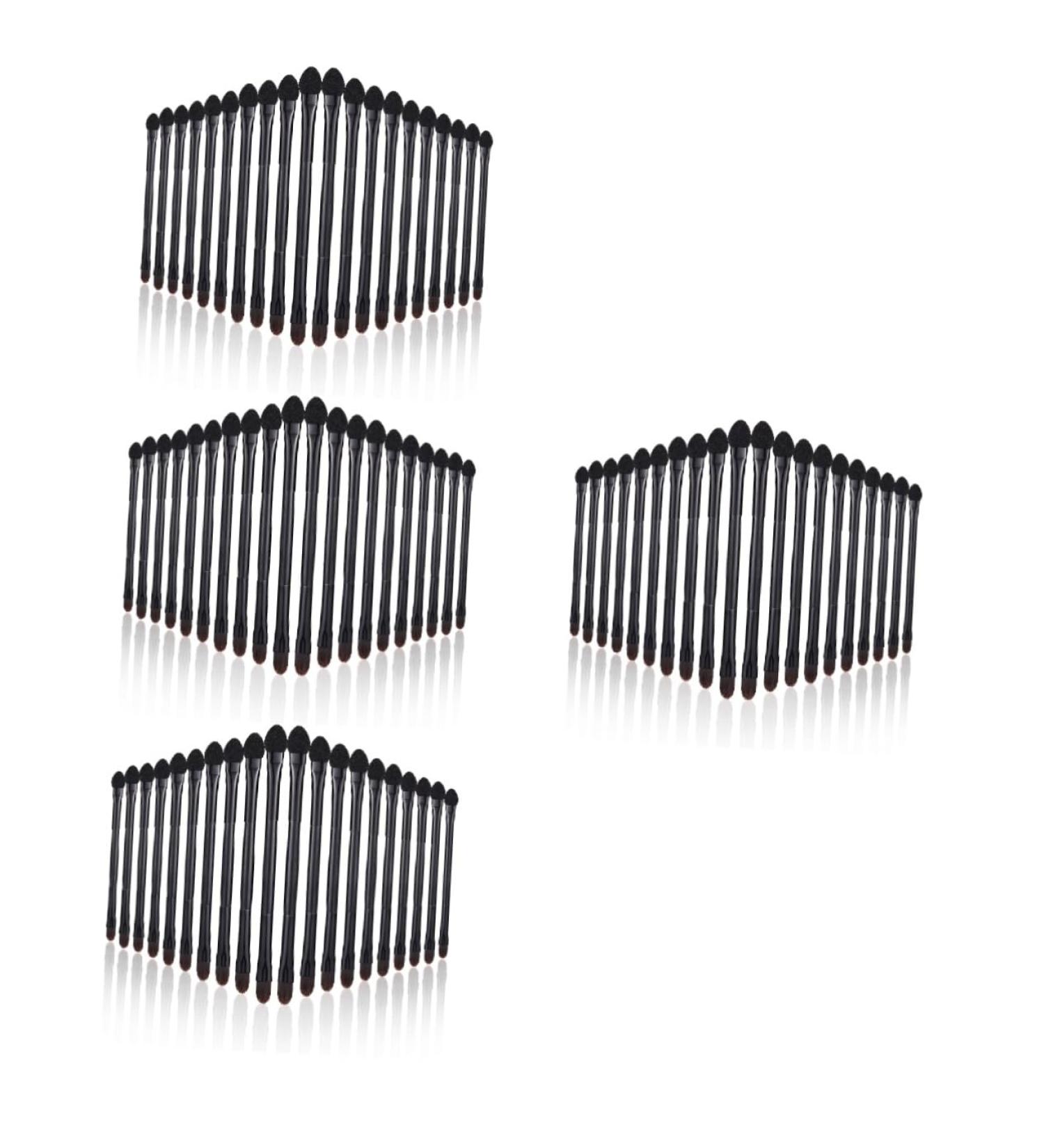 Healeved 80 Pcs Double Eye Shadow Makeup Make up Brush for Makeup Eyeliner Concealer Sponge Blush Black Nylon - Buy Online on GoSupps.com