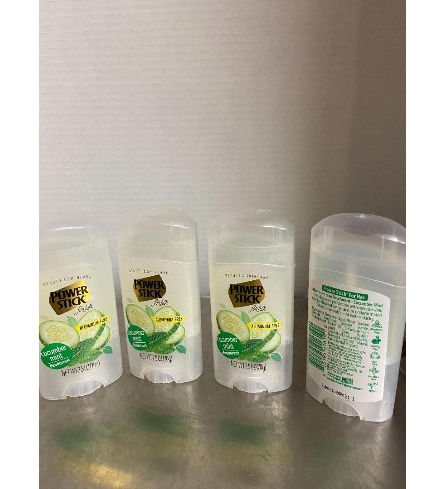 Power Stick Cucumber Mint Deodorant (2.5 oz 4 EA)