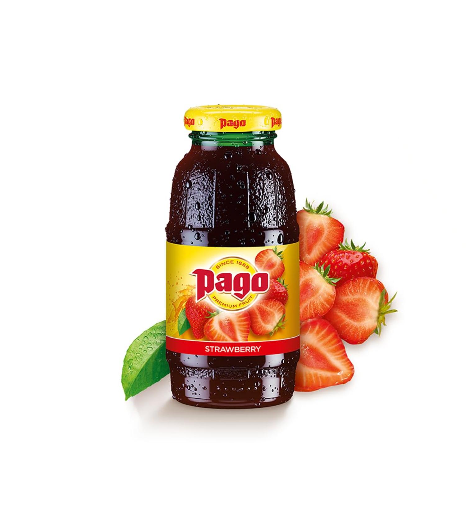 Pago Strawberry Juice 200ml (Case of 12) - Buy Online on GoSupps.com