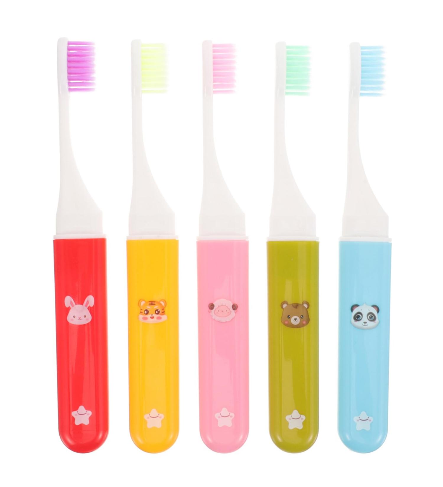 Healvian 5ST Eco-Friendly Charcoal Travel Toothbrush - Reusable Foldable & Extra Soft for On-the-Go Oral Care - Buy Online on GoSupps.com