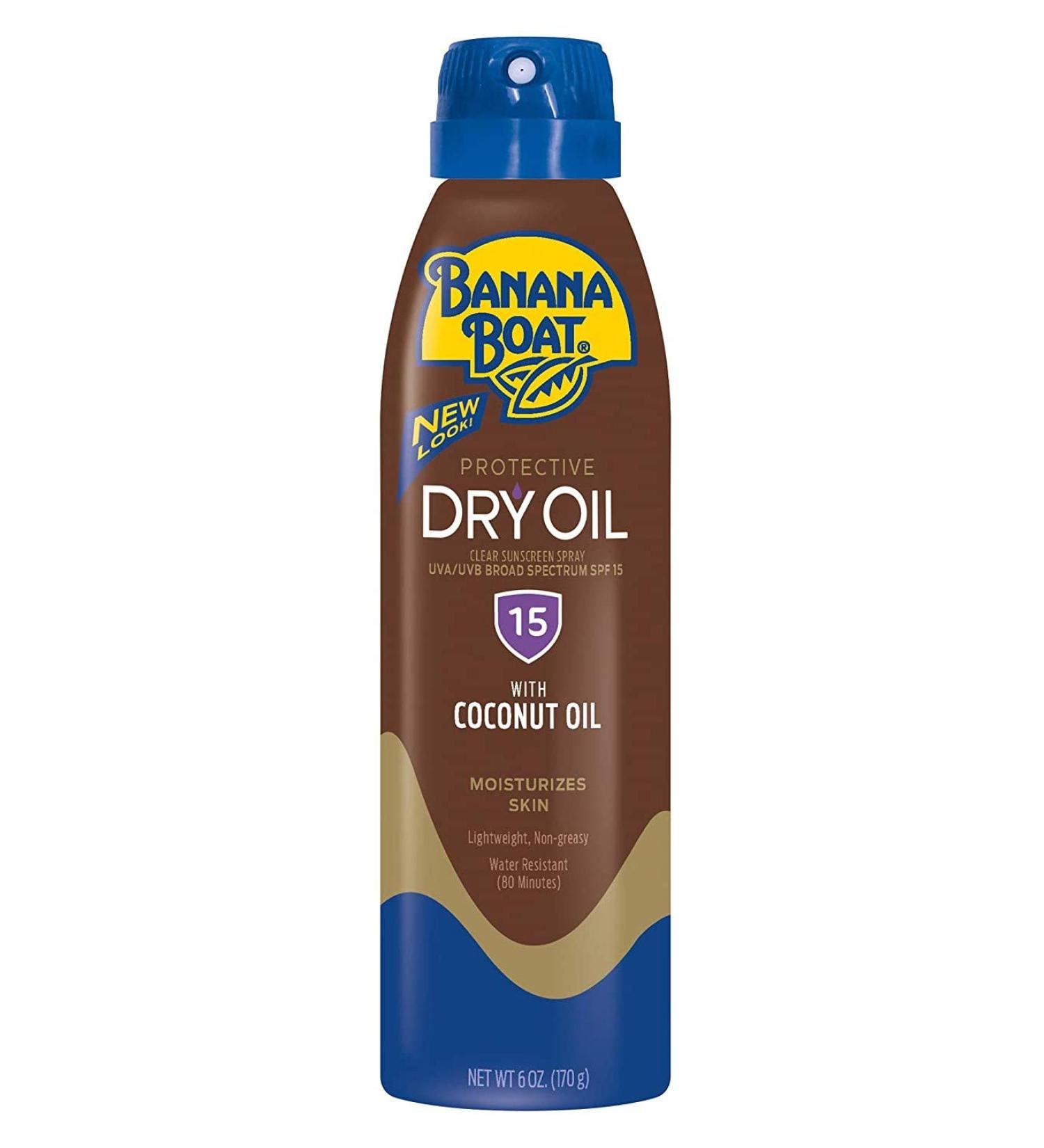 Banana Boat Continuous SPF 15 Spray Dry Oil with Argan Oil 6 oz (177ml) - Buy Online on GoSupps.com