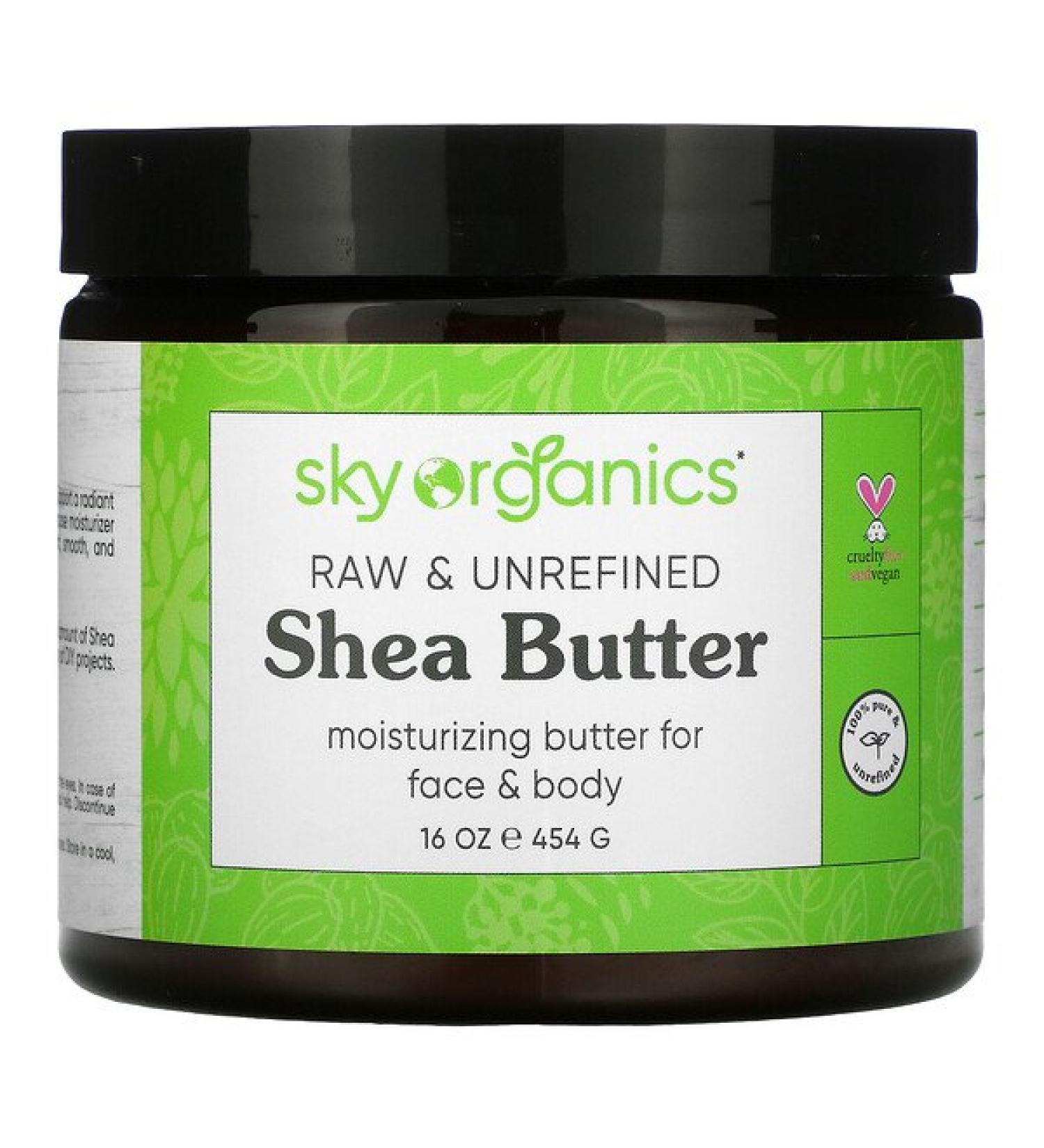 Sky Organics Shea Butter Raw & Unrefined 16 fl oz (454 g)