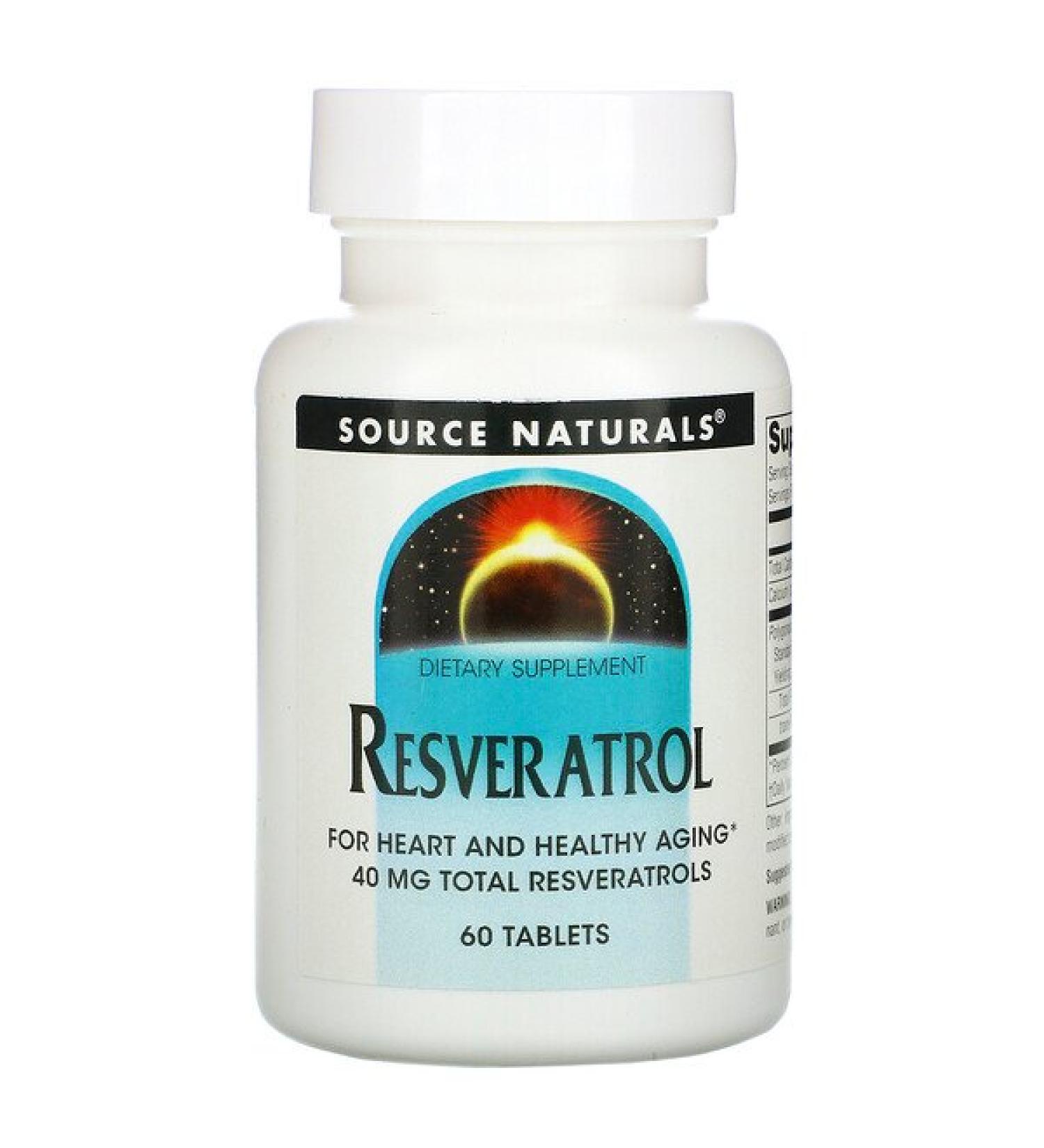 Source Naturals Resveratrol 40 mg 60 Tablets