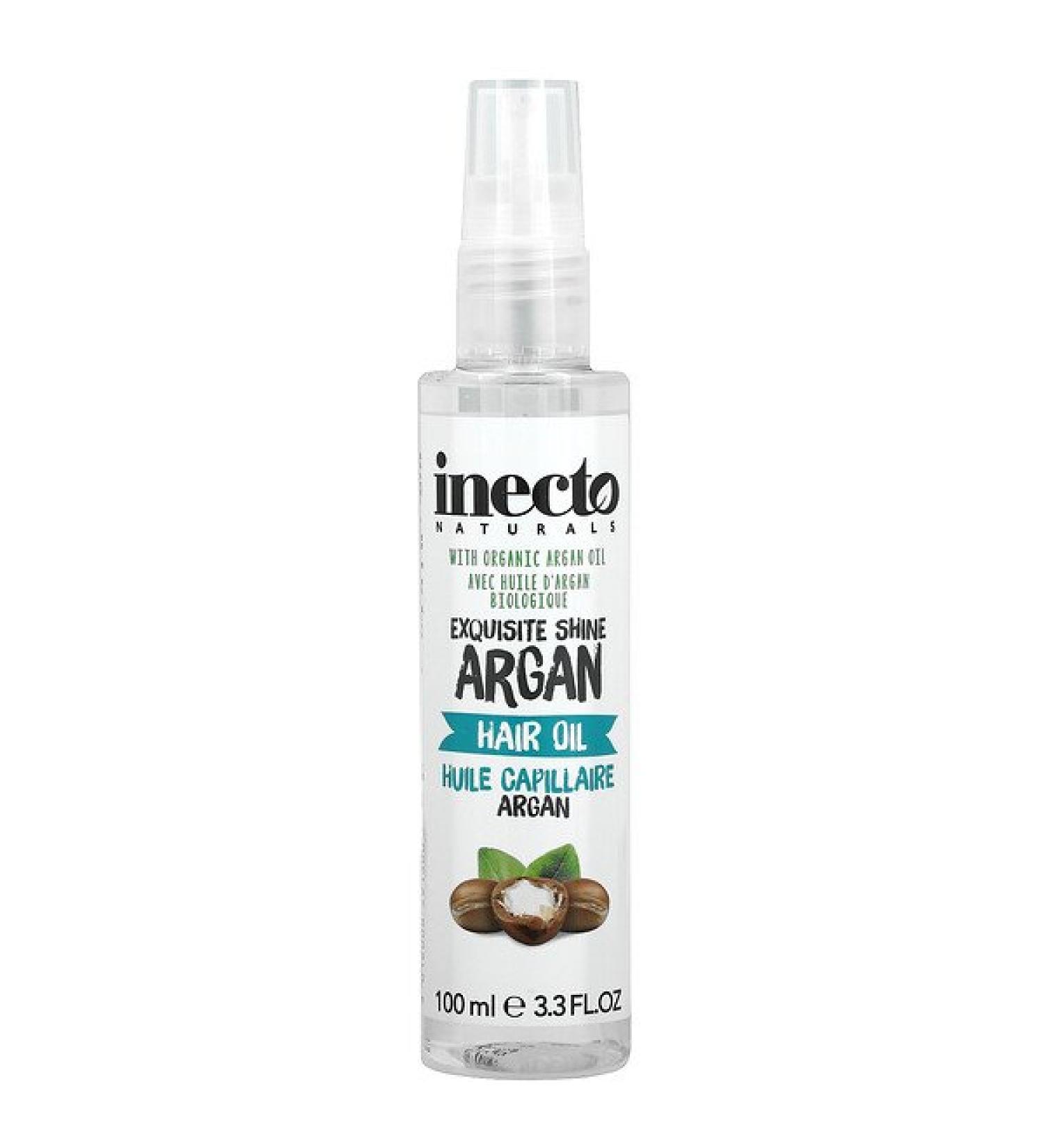 Inecto Exquisite Shine Argan Hair Oil 3.3 fl oz - Nourishing & Shine-Enhancing - Buy Online on GoSupps.com