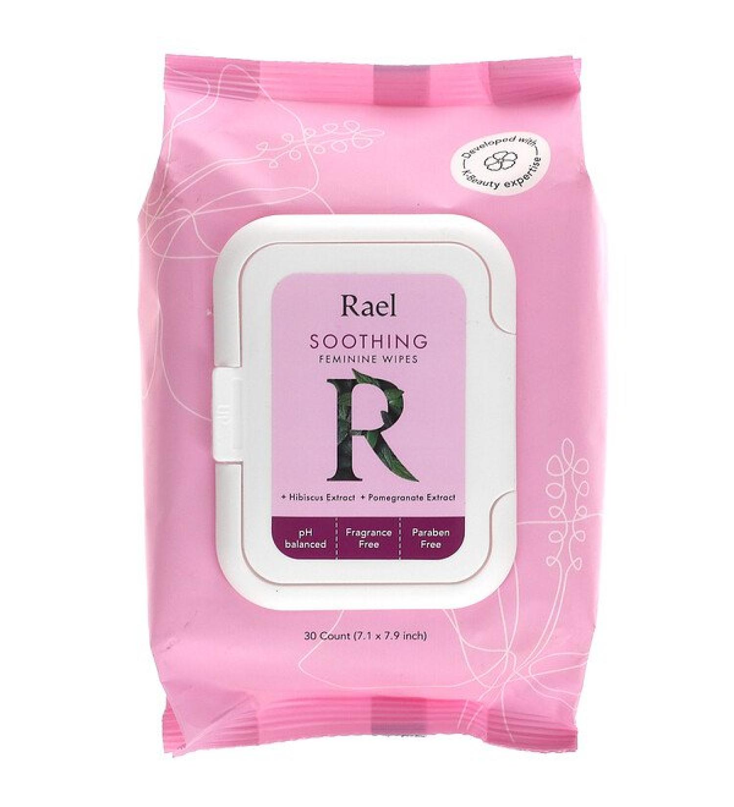 Rael Soothing Feminine Wipes Fragrance Free 30 Count