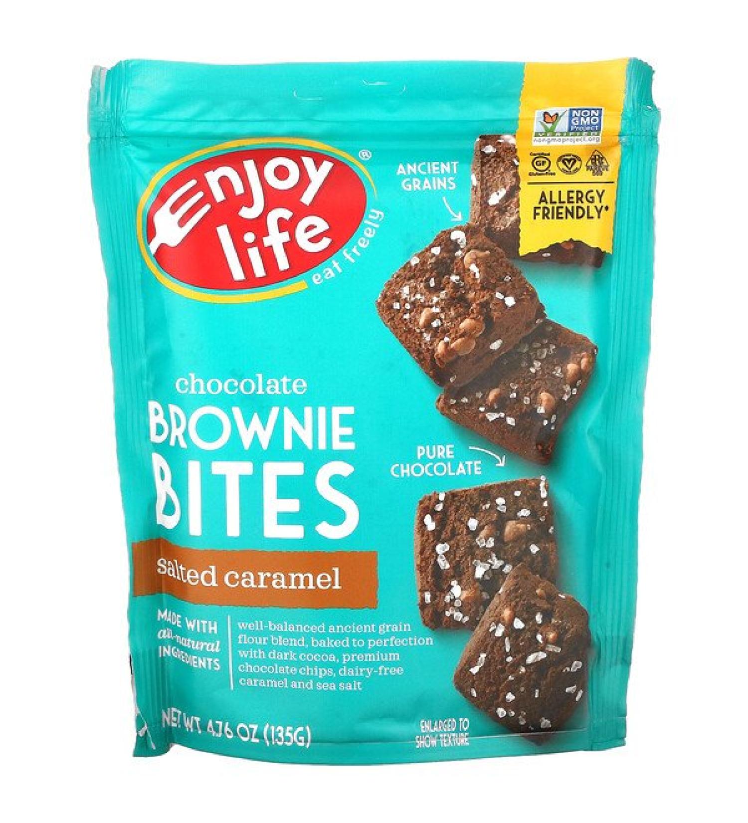 Enjoy Life Foods Chocolate Brownie Bites Salted Caramel 4.76 oz (135 g)