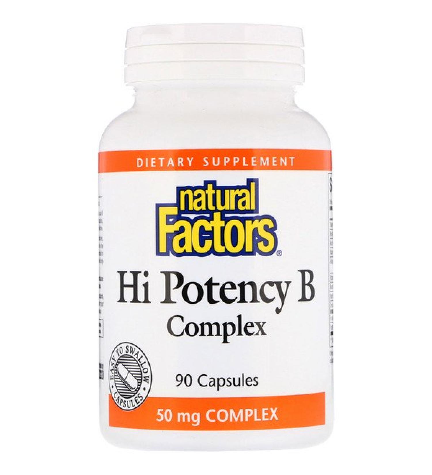 Natural Factors Hi Potency B Complex 90 Capsules