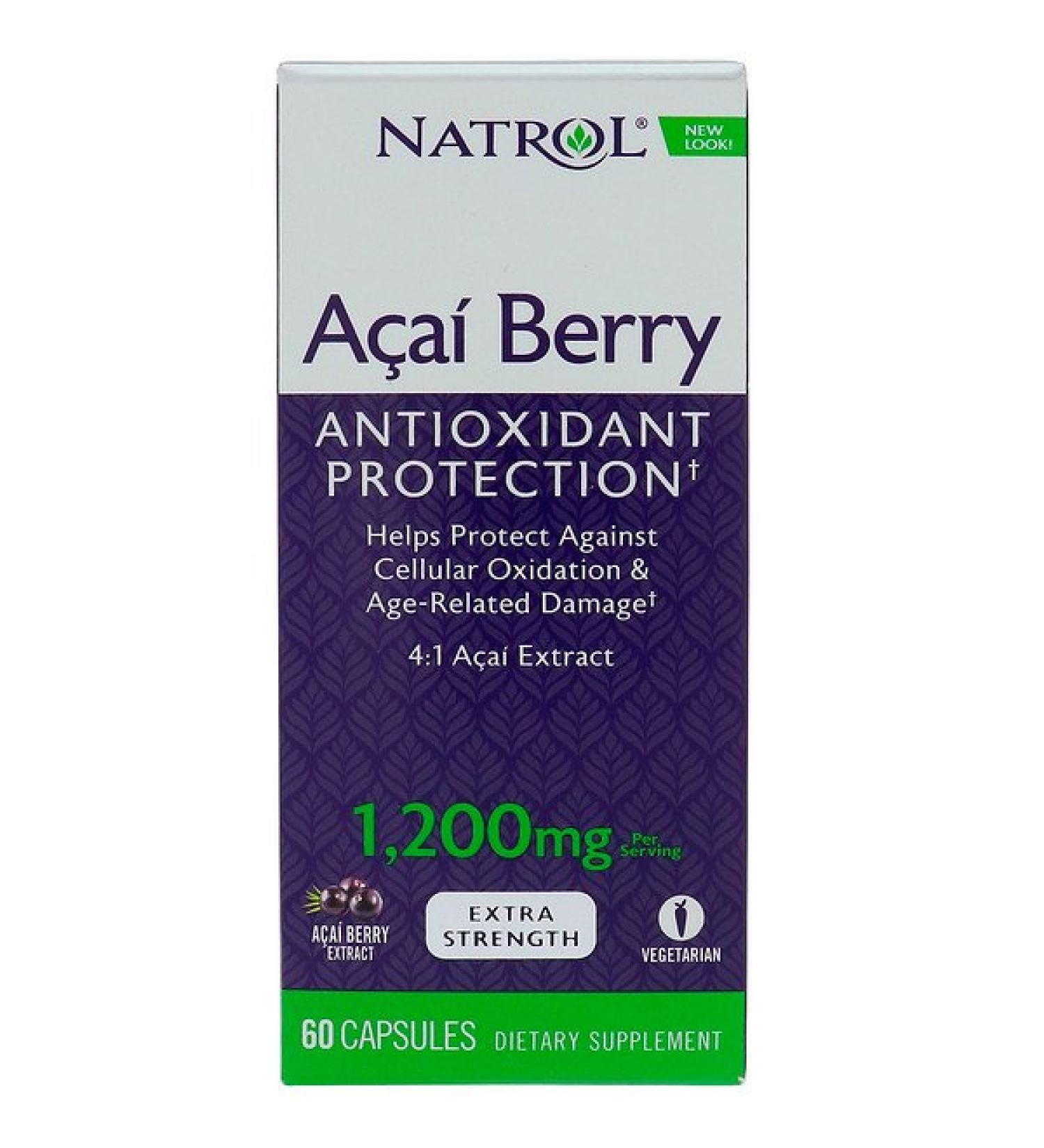 Natrol AcaiBerry Super Strength 1200 mg 60 Capsules