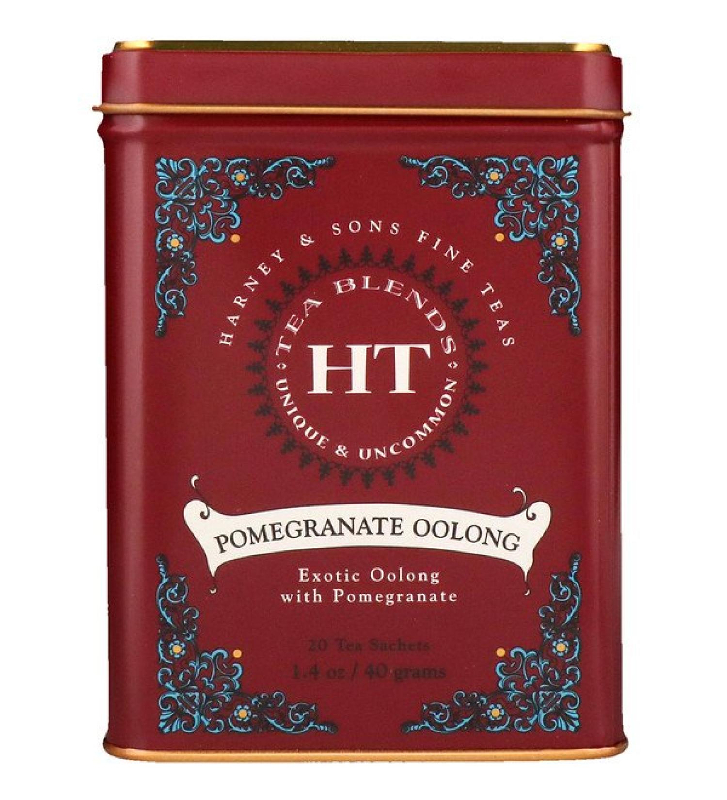 Harney & Sons HT Tea Blend Pomegranate Oolong 20 Tea Sachets 1.4 oz (40 g)