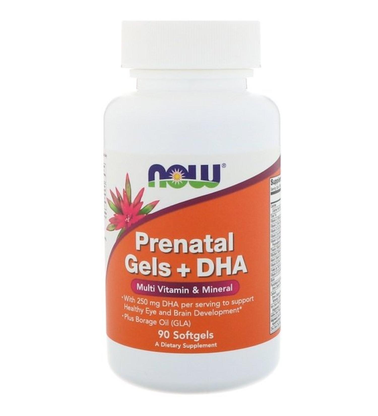 Now Foods Prenatal Gels + DHA 90 Softgels