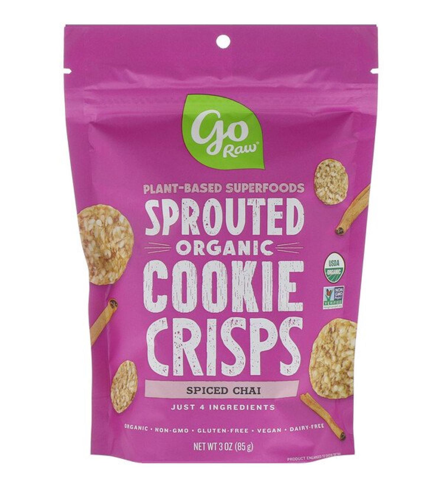 Go Raw Organic Sprouted Cookie Crisps Spiced Chai 3 oz (85 g)