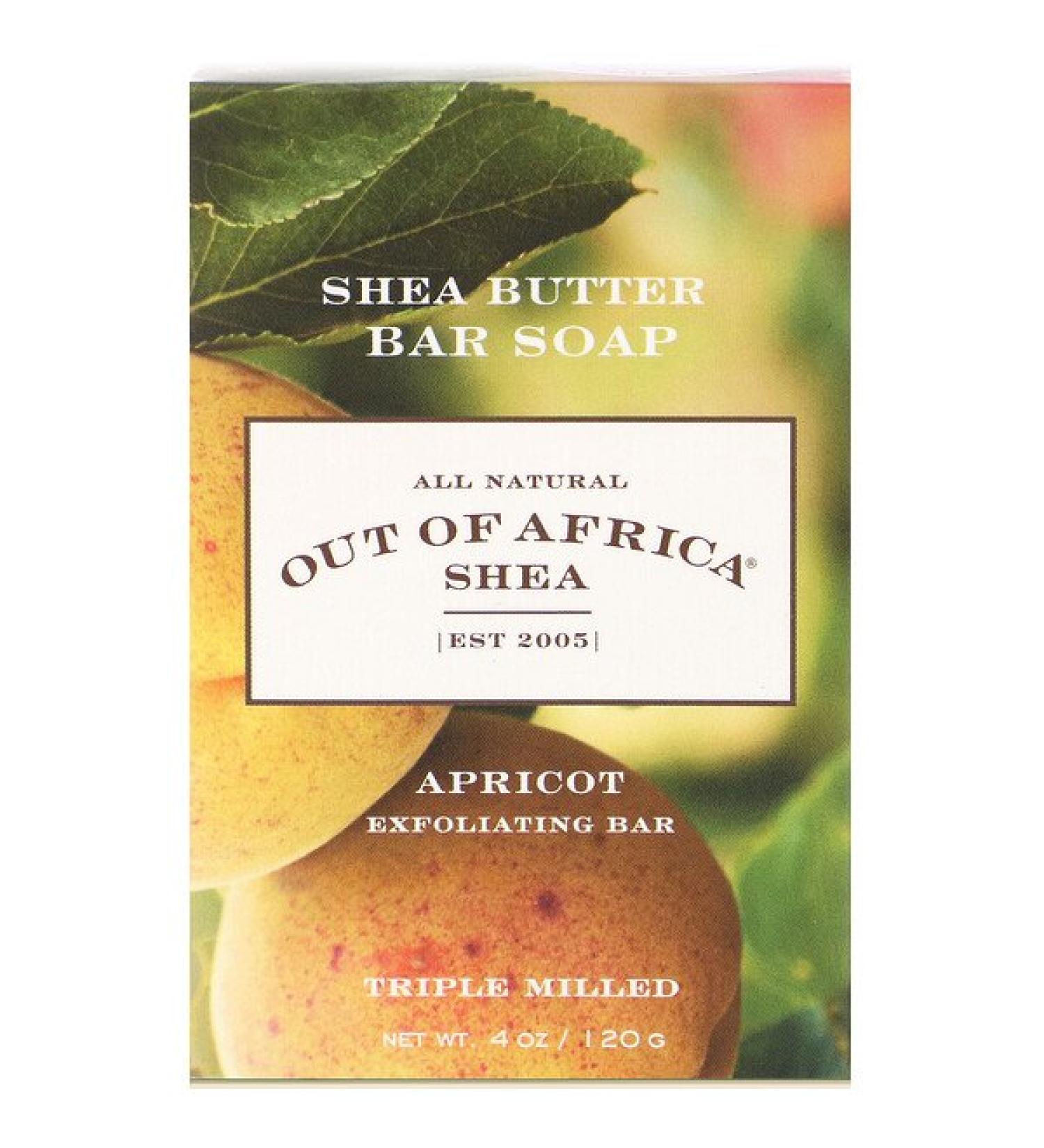 Out of Africa Shea Butter Bar Soap Apricot Exfoliating Bar 4 oz (120 g)