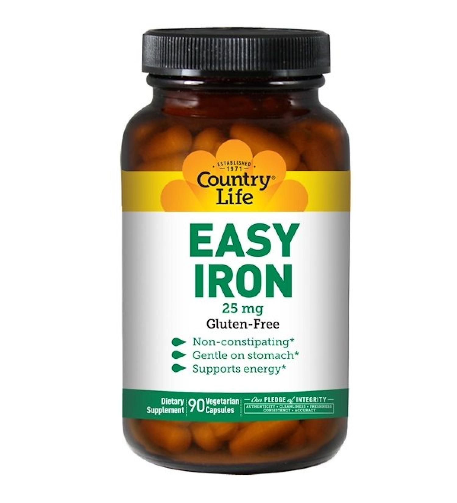 Country Life Easy Iron 25 mg 90 Vegetarian Capsules