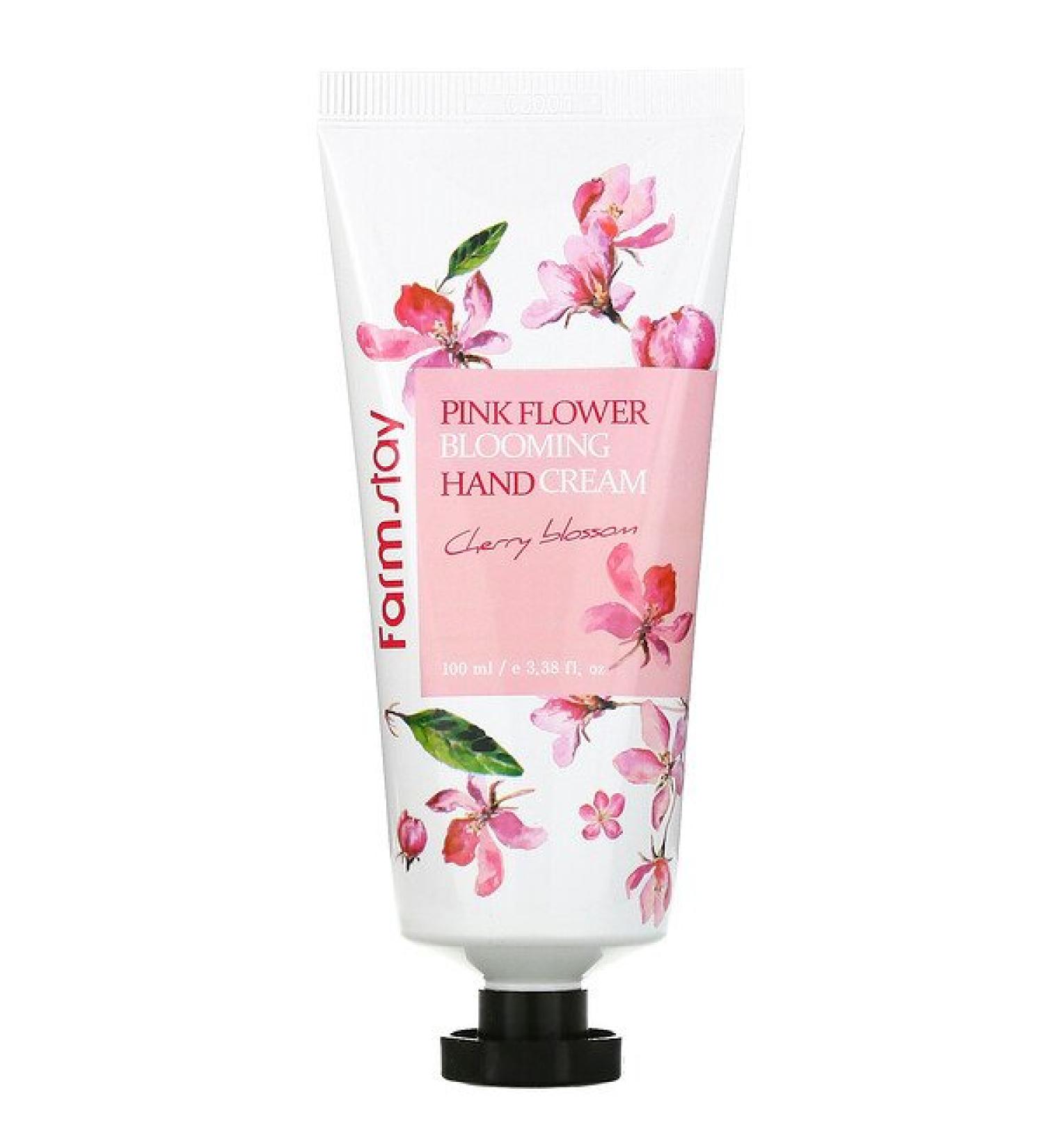 Farmstay Pink Flower Blooming Hand Cream Cherry Blossom  3.38 fl oz (100 ml)