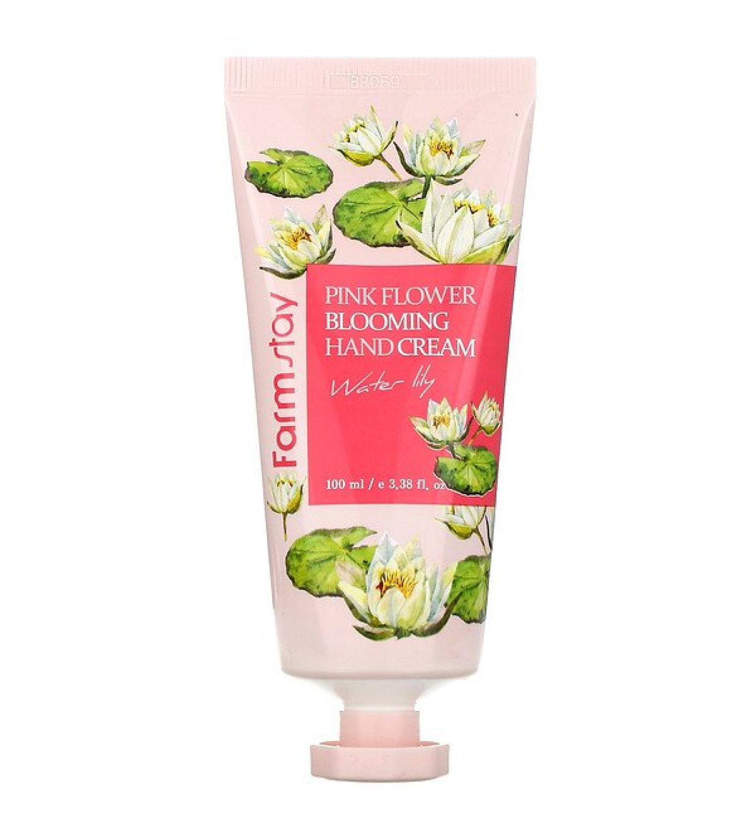 Farmstay Pink Flower Blooming Hand Cream Water Lily 3.38 fl oz (100 ml)