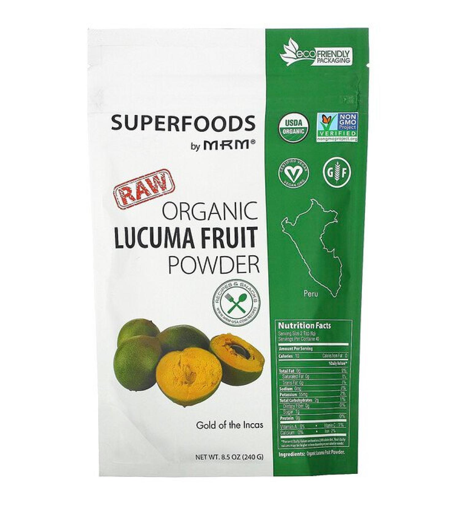 MRM Raw Organic Lucuma Fruit Powder 8.5 oz (240 g)