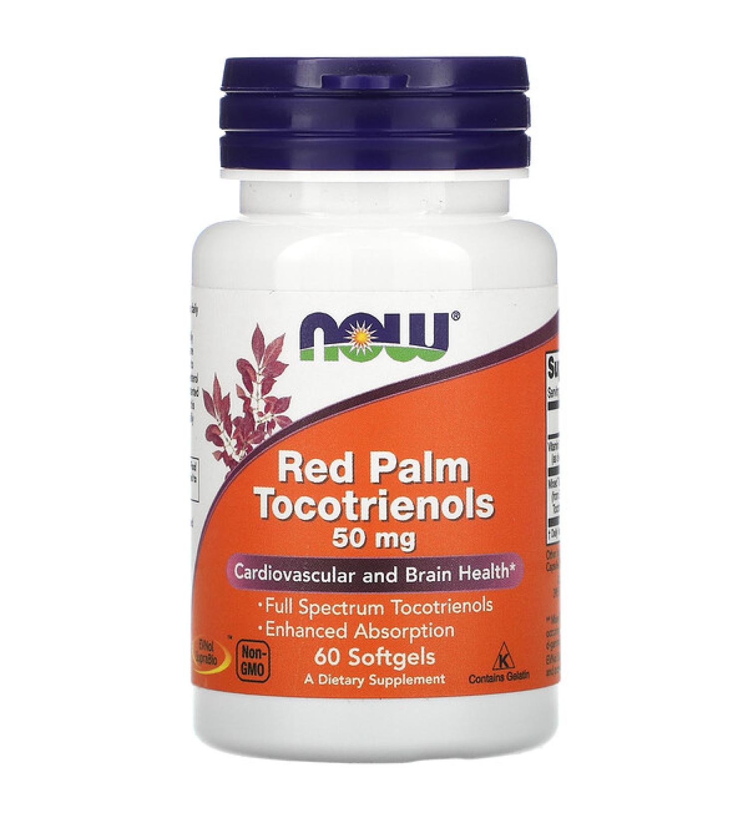 Now Foods Red Palm Tocotrienols 50 mg 60 Softgels