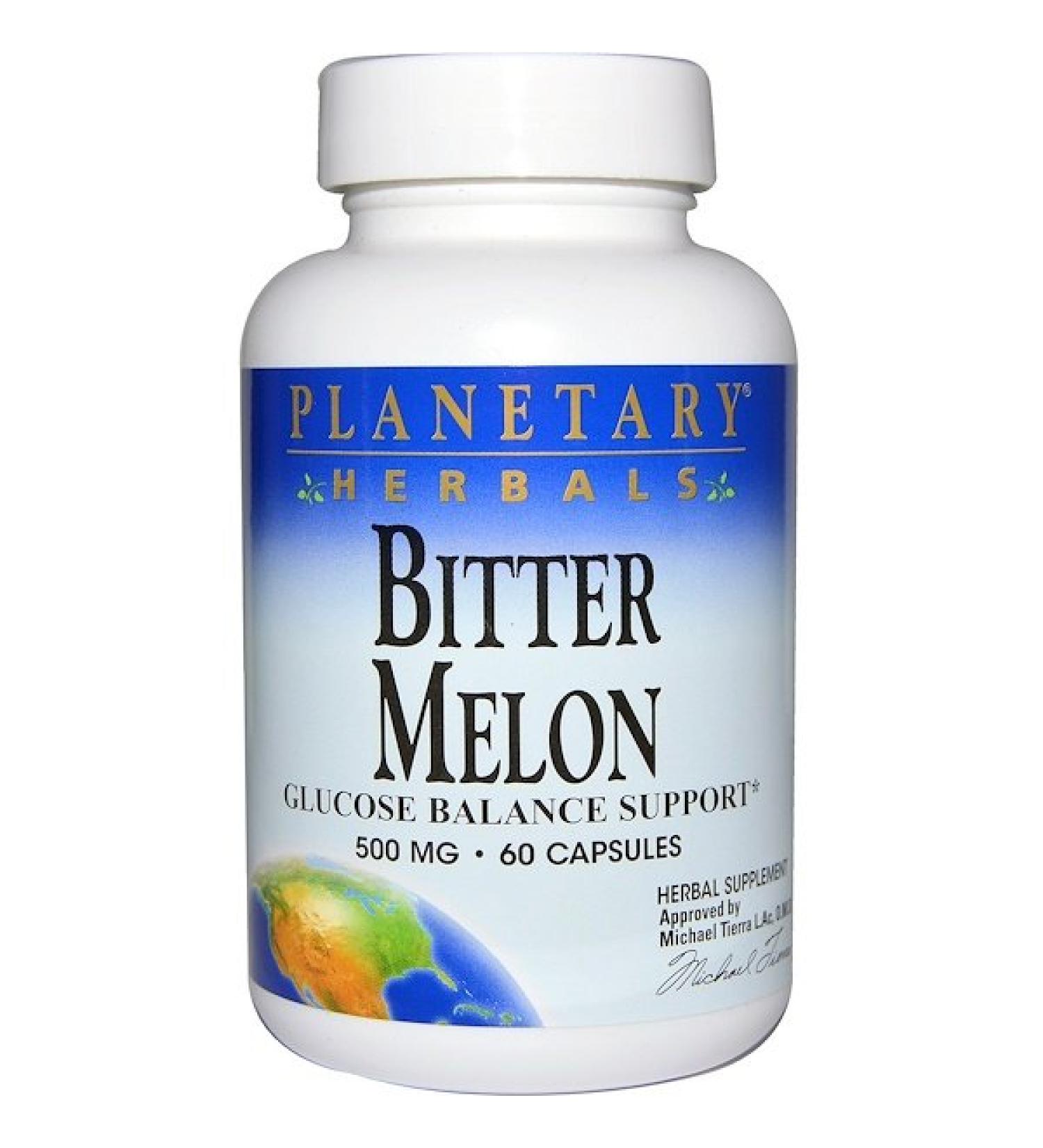 Planetary Herbals Bitter Melon Glucose Balance Support 500 mg 60 Capsules