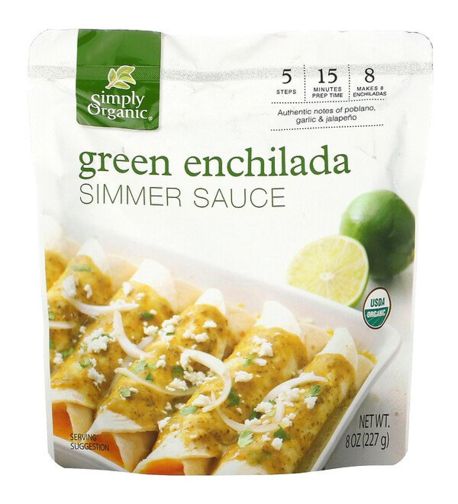 Simply Organic Organic  Green Enchilada Simmer Sauce  8 oz (227 g)