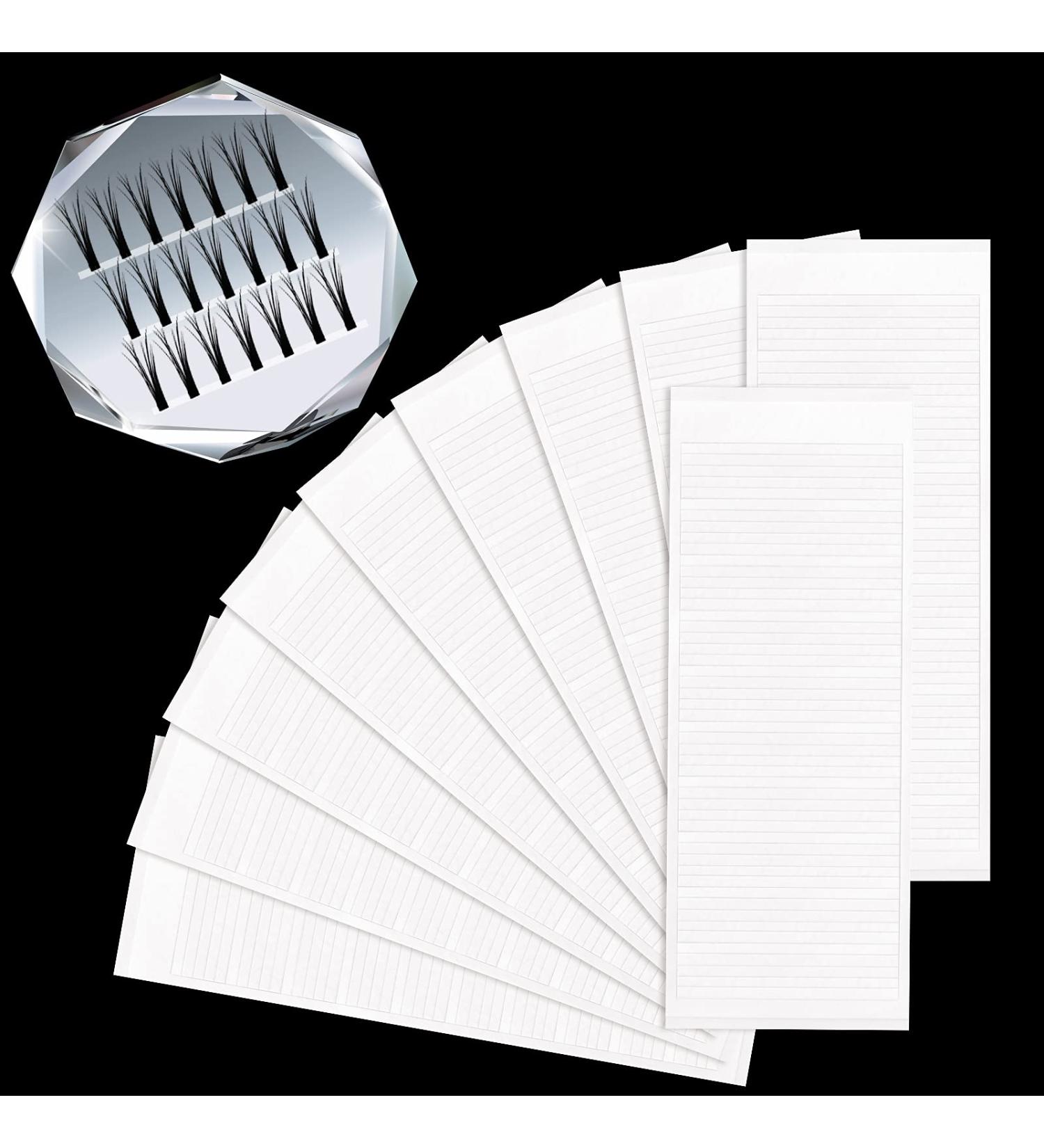 500 Pieces False Eyelash Fans Paper Tape Holder - Double Faced Adhesive Fast Fan Tape for Volume Eyelash Extensions | Essential Tools & Storage - Buy Online on GoSupps.com