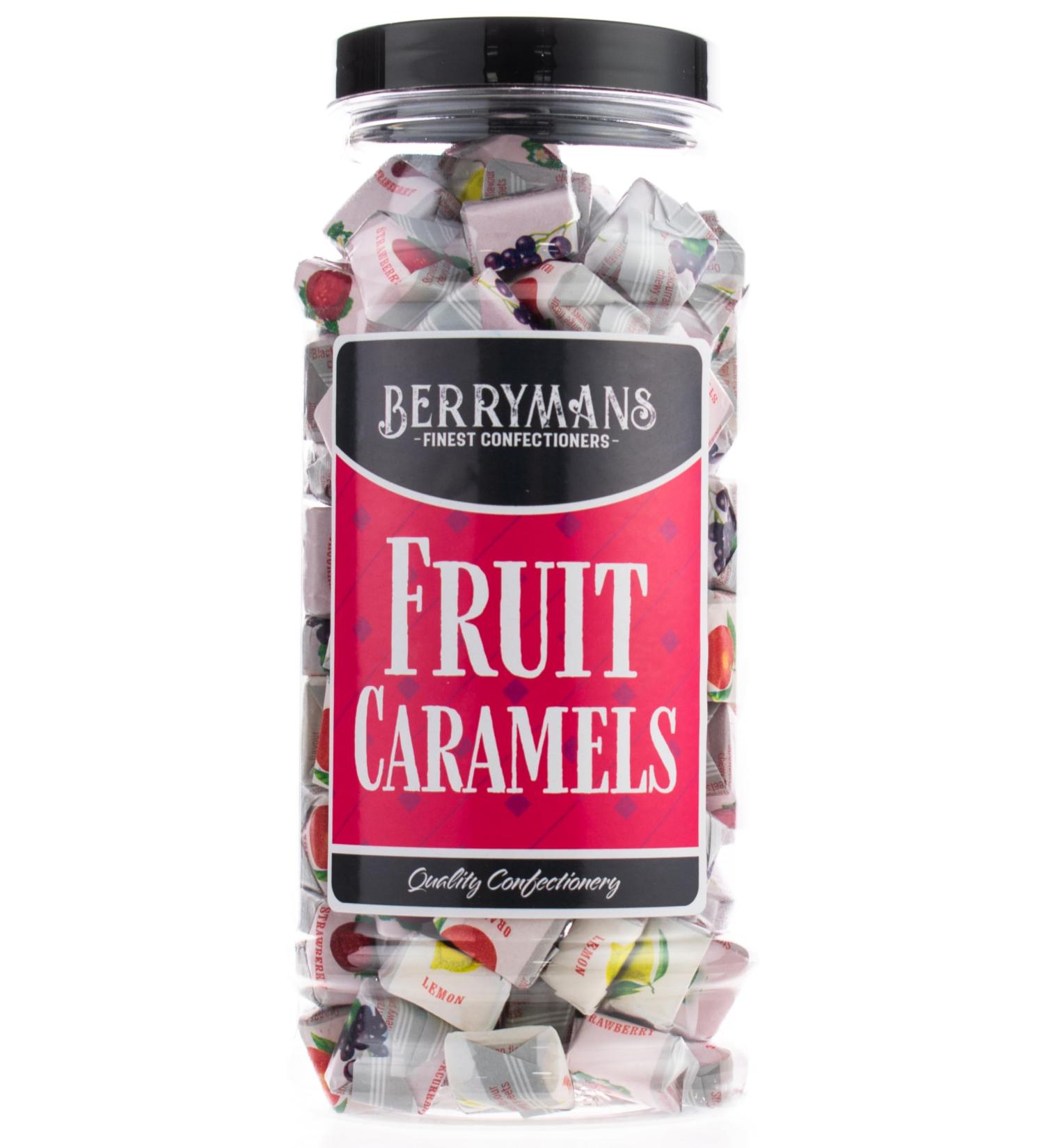Original Fruit Caramels Retro Sweets Gift Jar by Berrymans Sweet Shop - Classic Sweets Traditional Taste. - Buy Online on GoSupps.com