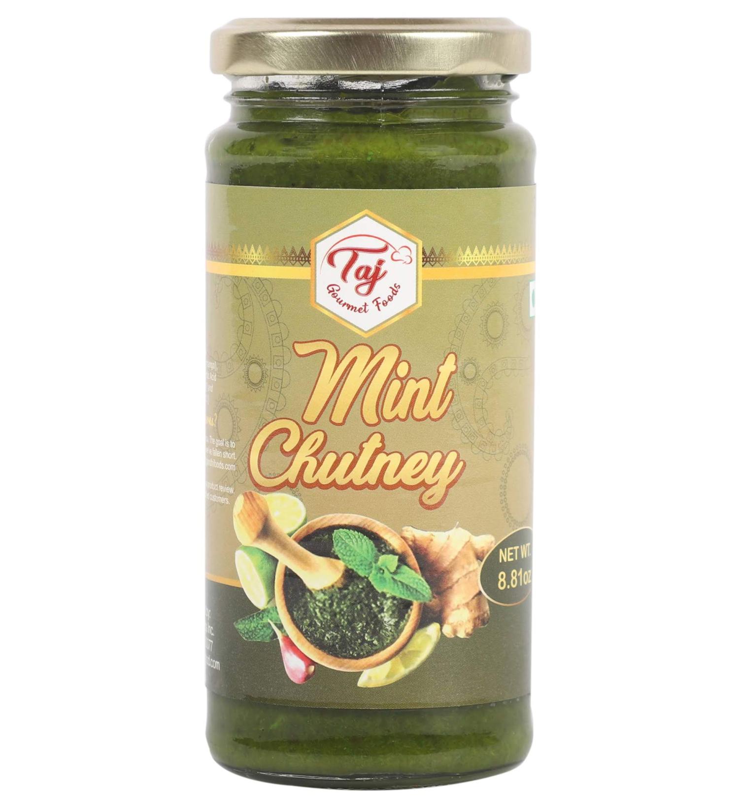 Taj Gourmet Mint Chutney 250g (8.8oz) - Authentic Indian Flavor | Shop Now! - Buy Online on GoSupps.com